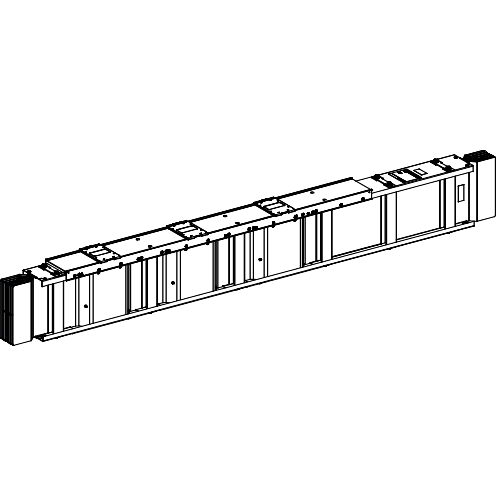 Canalis KTA: kanalni razvod 1600A, kruti, sa 3 prikljucka za plug-in otcepne kutije 3L+N+PE, L=4m, IP55