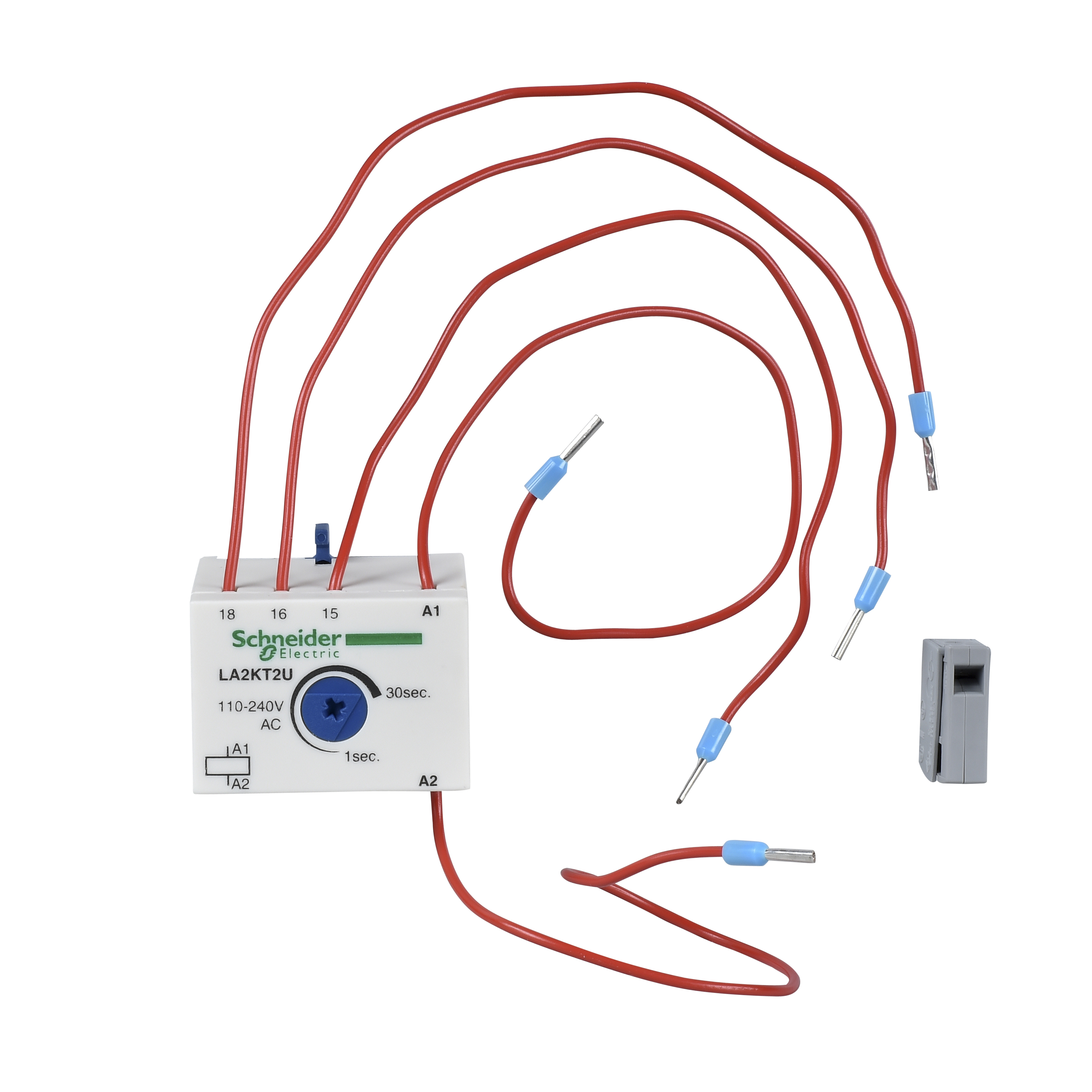 TeSys K: blok pomocnih kontakata, 1CO, 110…240V AC, on-delay, 1-30s