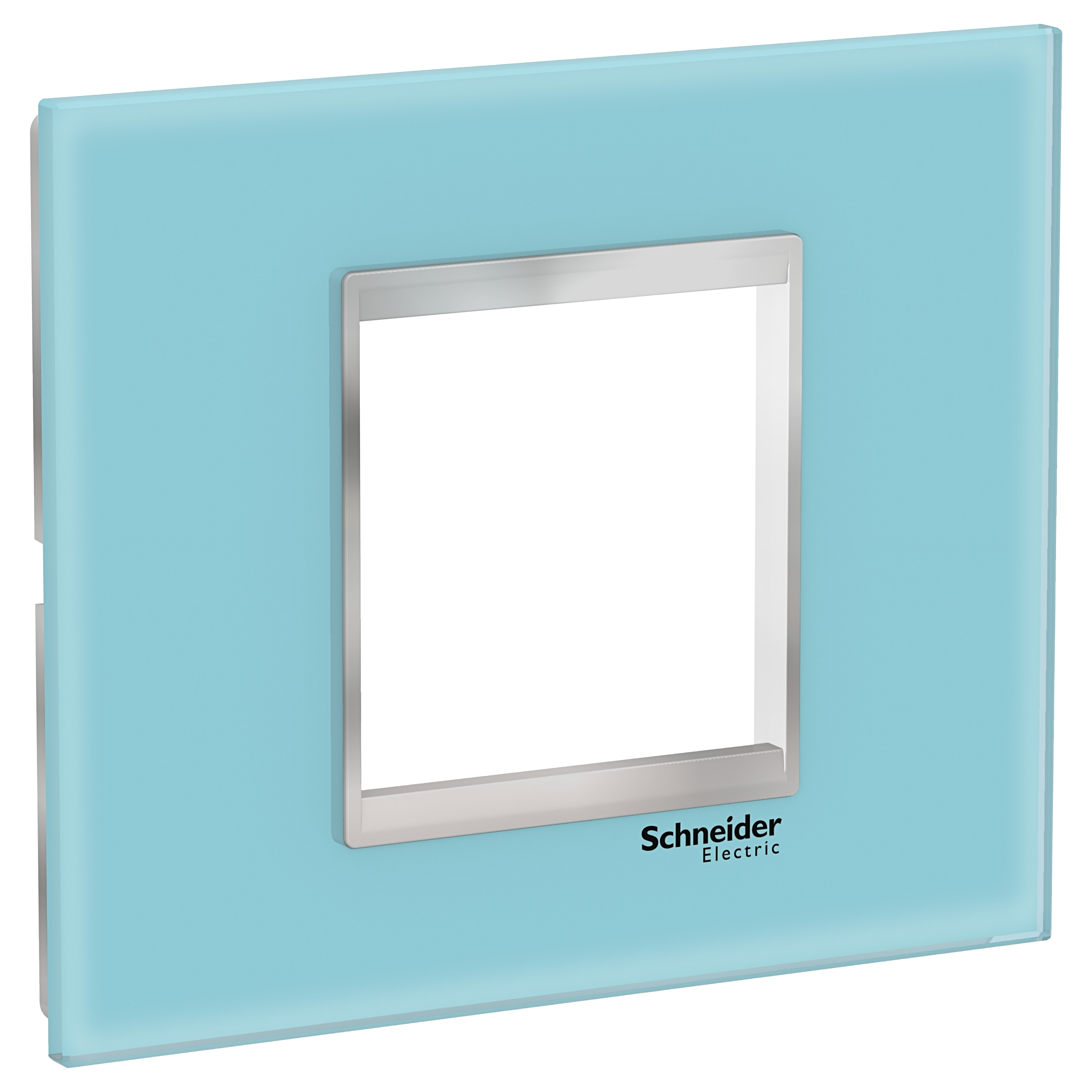 Modular glass frame: sky blue/chrome, 2M
