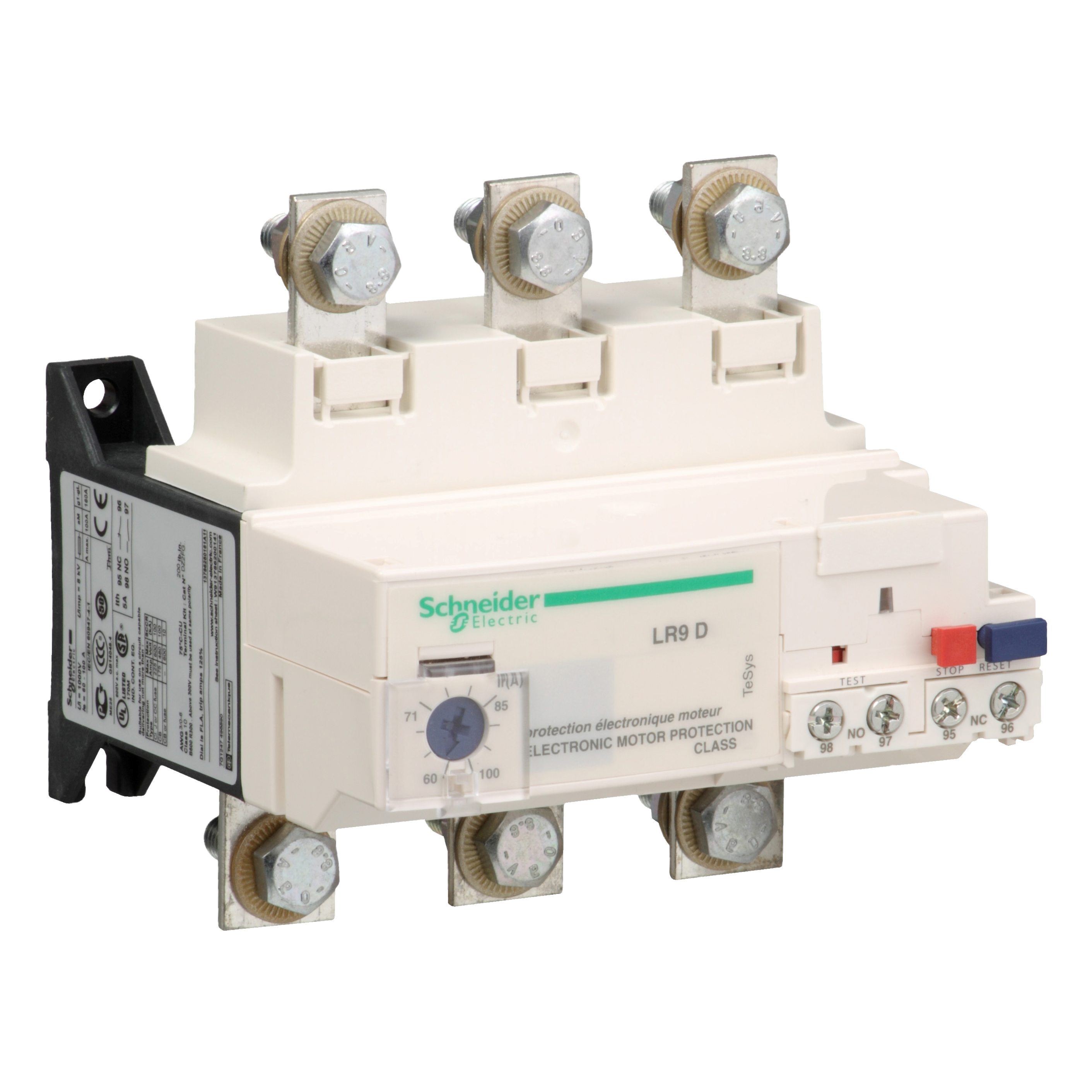TeSys D: elektronsko prekostrujno rele, kl.20, (90-150)A, na kontaktore D115/D150, AC, 1NO+1NC