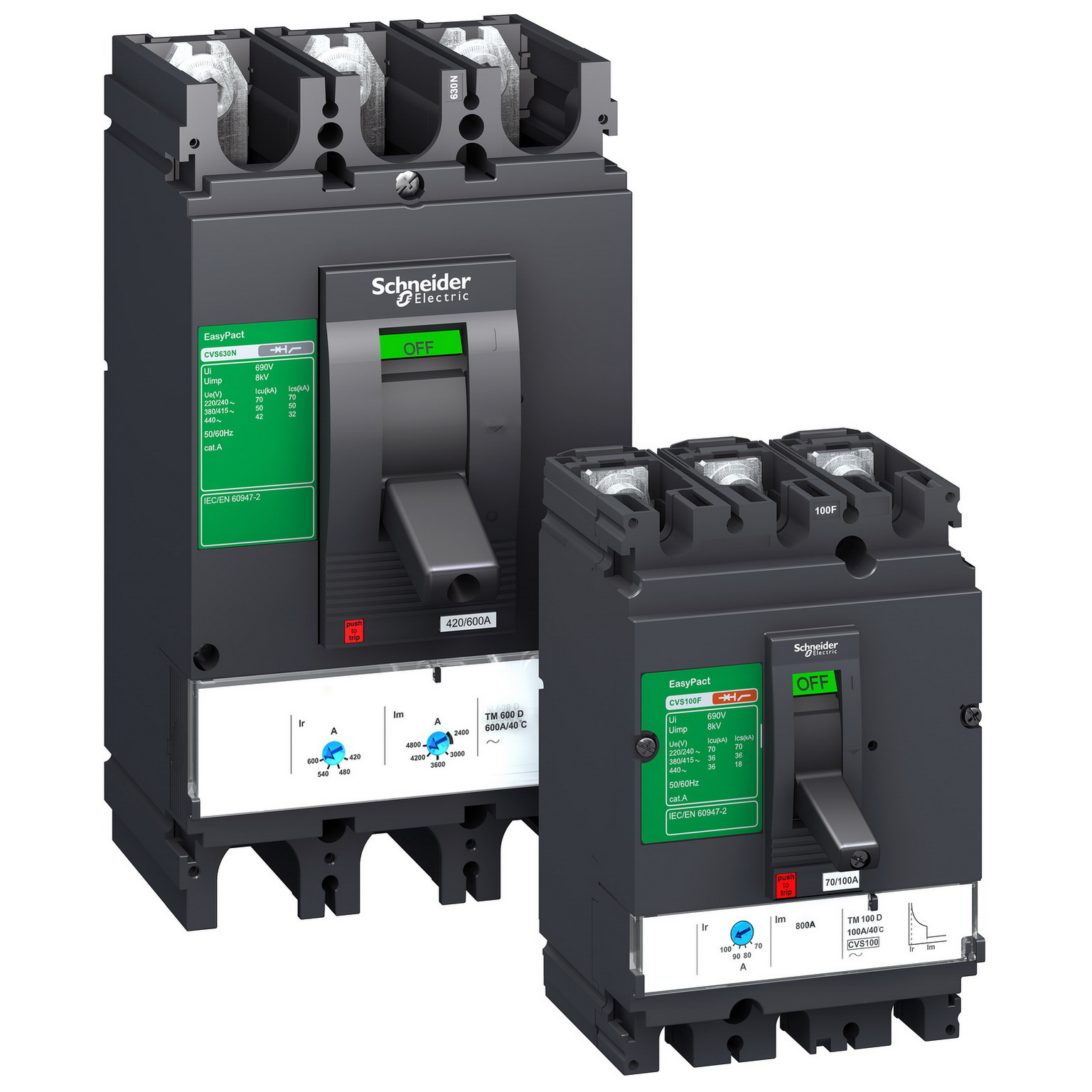 Kompaktni prekidac CVS100B, TM16D, 16A, 4P/3d, 440V AC, 50/60Hz, Icu=25kA: Ics=100%Icu