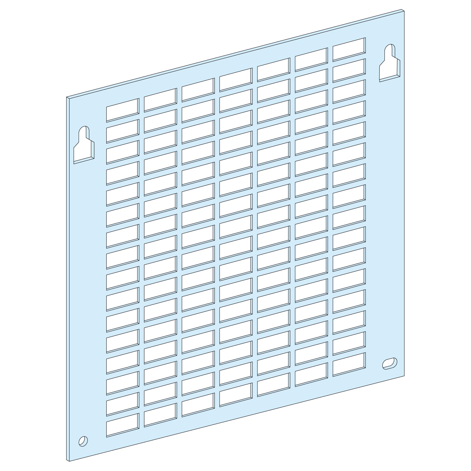 Prisma SeT G: ravna perforirana montazna ploca 440x200mm, 4 modula