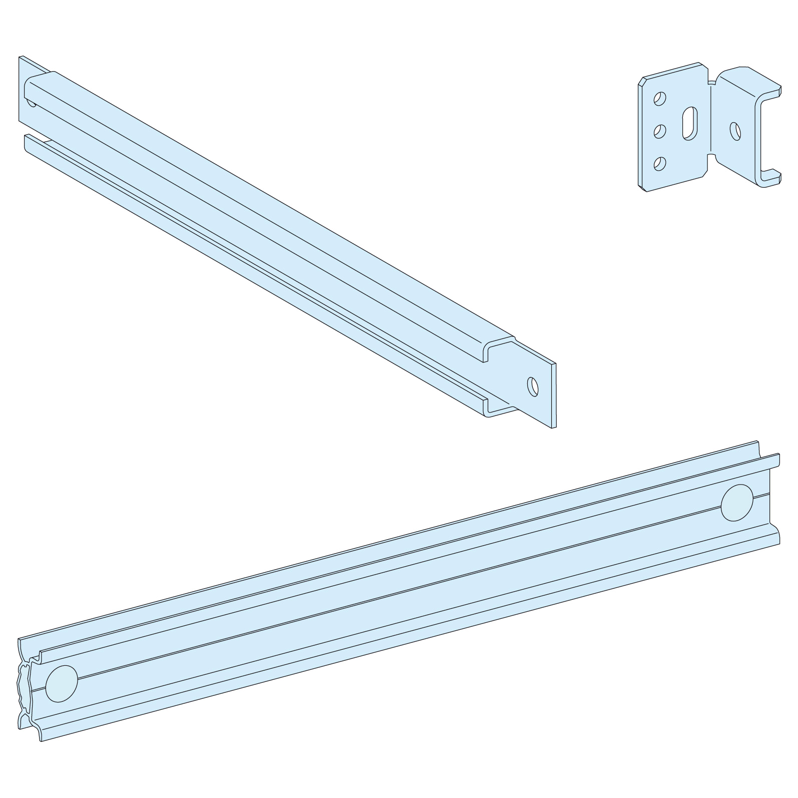 Prisma SeT P: DIN sina, nosac modularne opreme podesiv po dubini, duct W=400mm