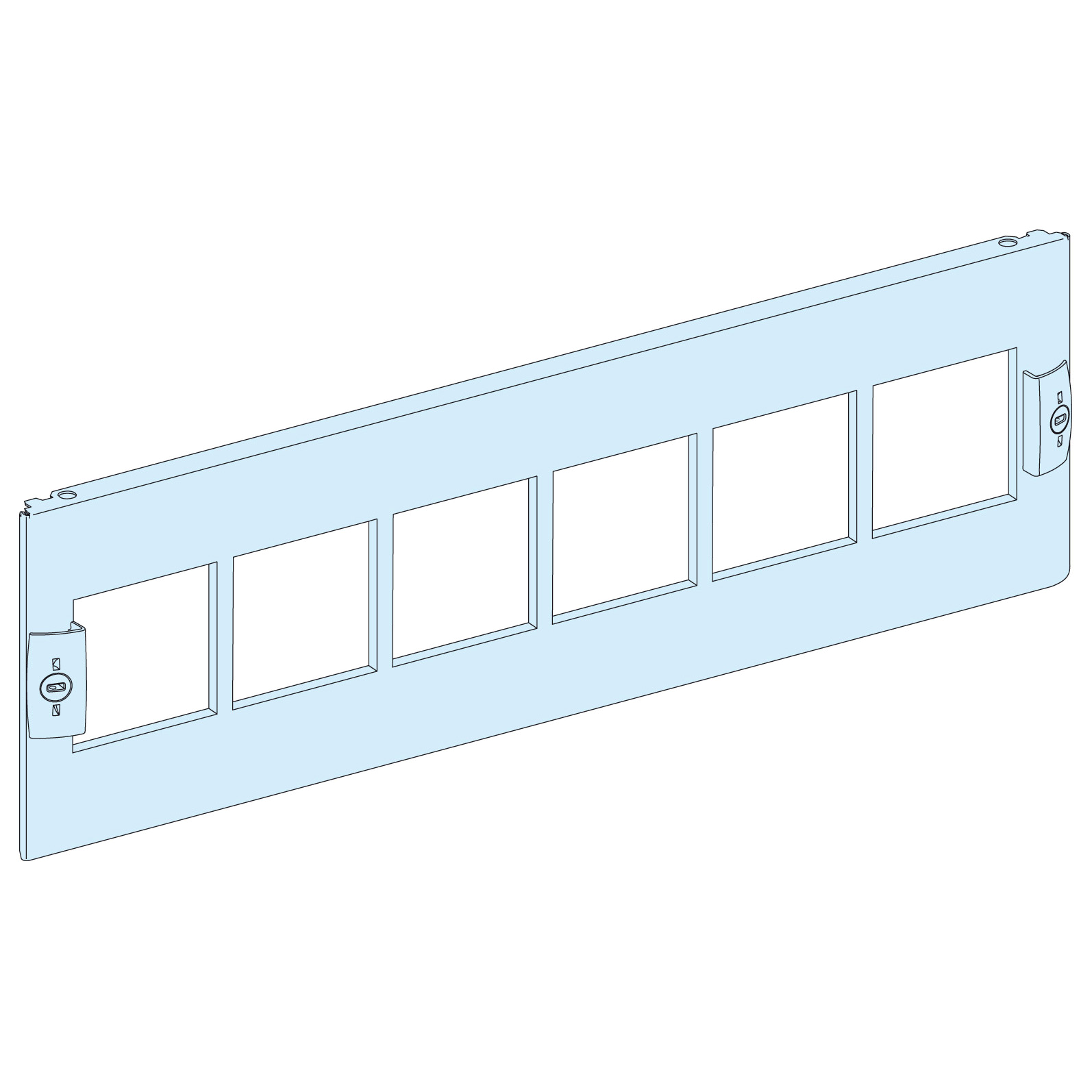 Prisma SeT P/G: maska za instrumente, 6 x 72x72mm, metalna