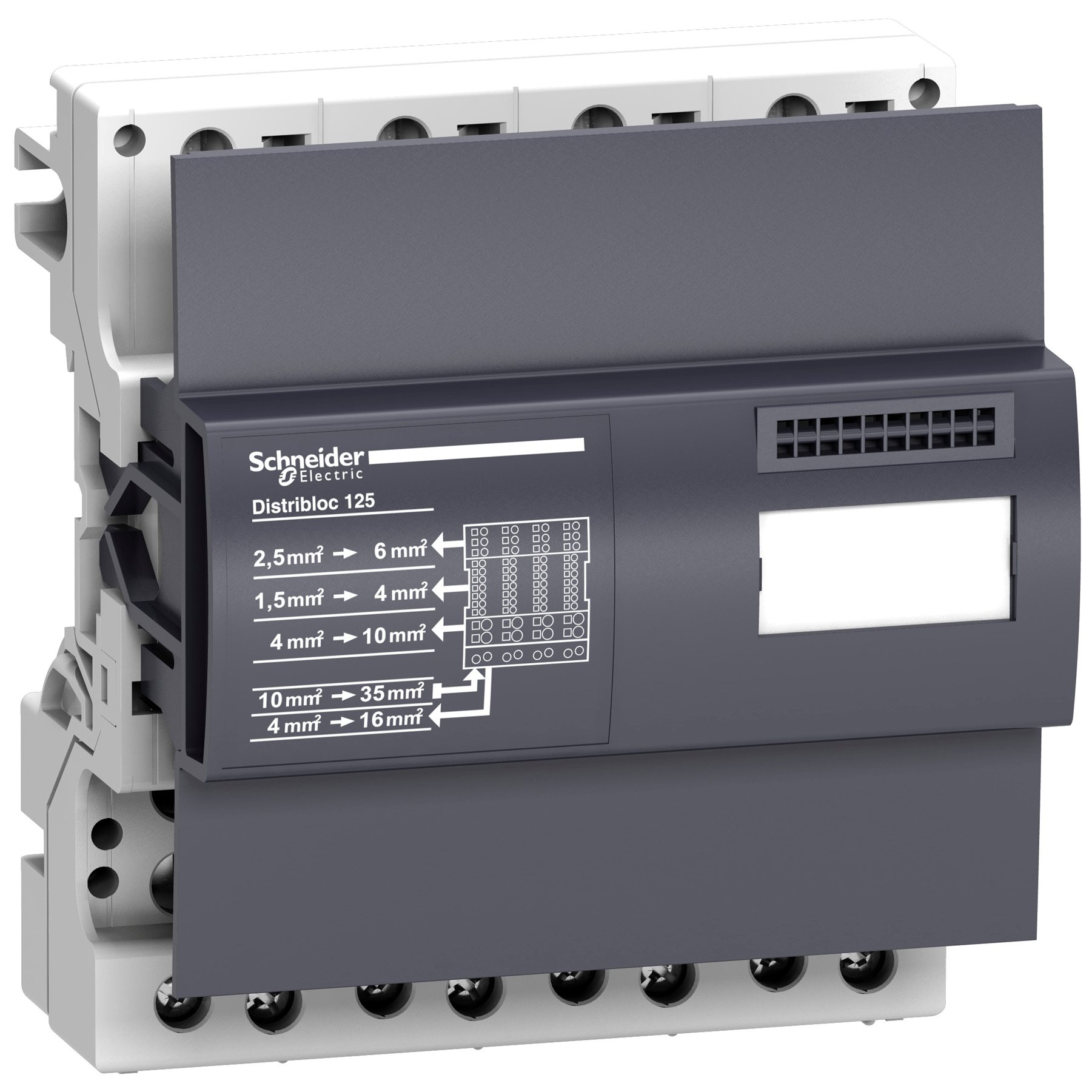 Linergy DX: Distribloc - modularni izolovani distributivni blok 125A, 4p, 52 konekcije