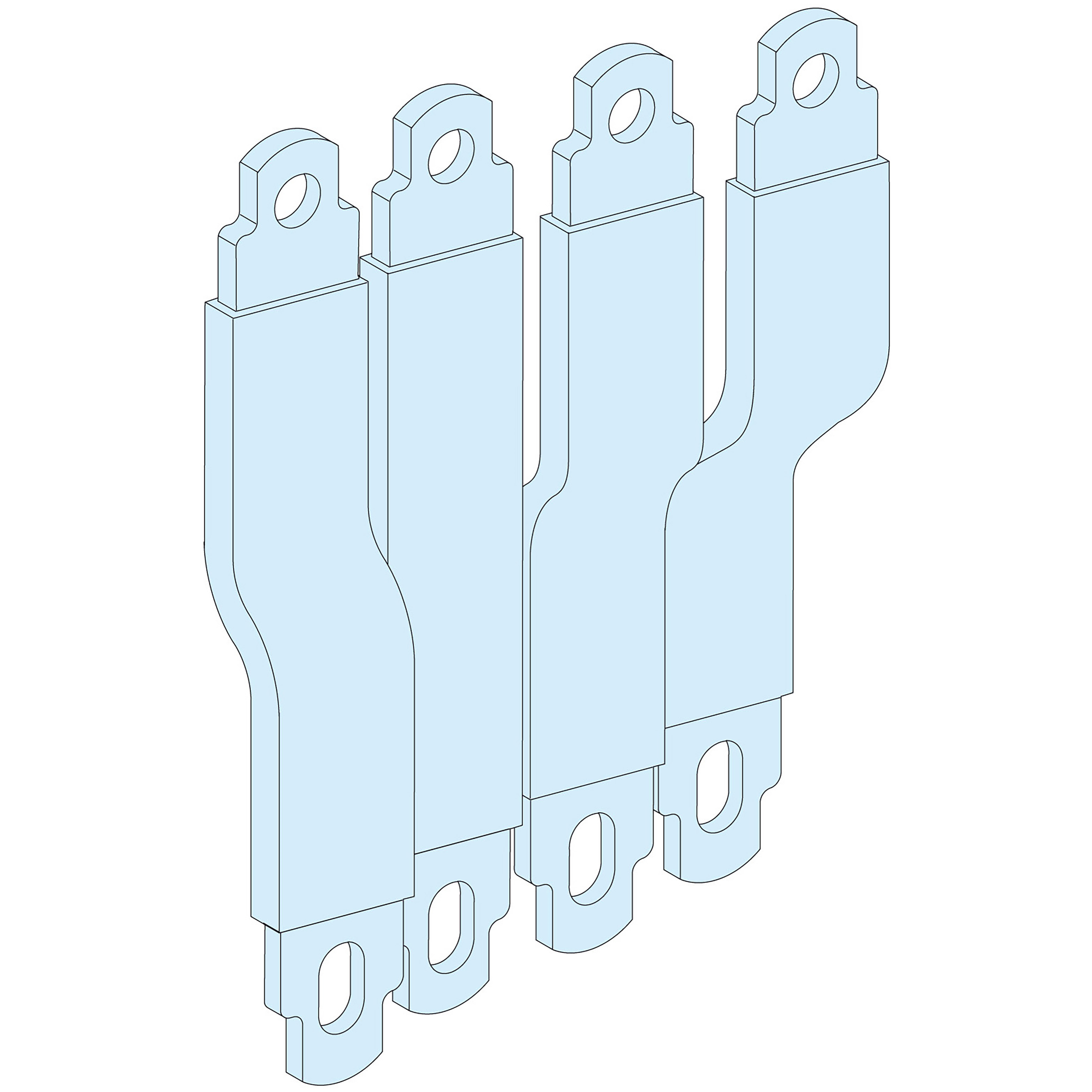 Linergy: bakarne konekcije na BS sabirnice u daktu za NSX/CVS400/630 i INS/INV250/630, 4P, V