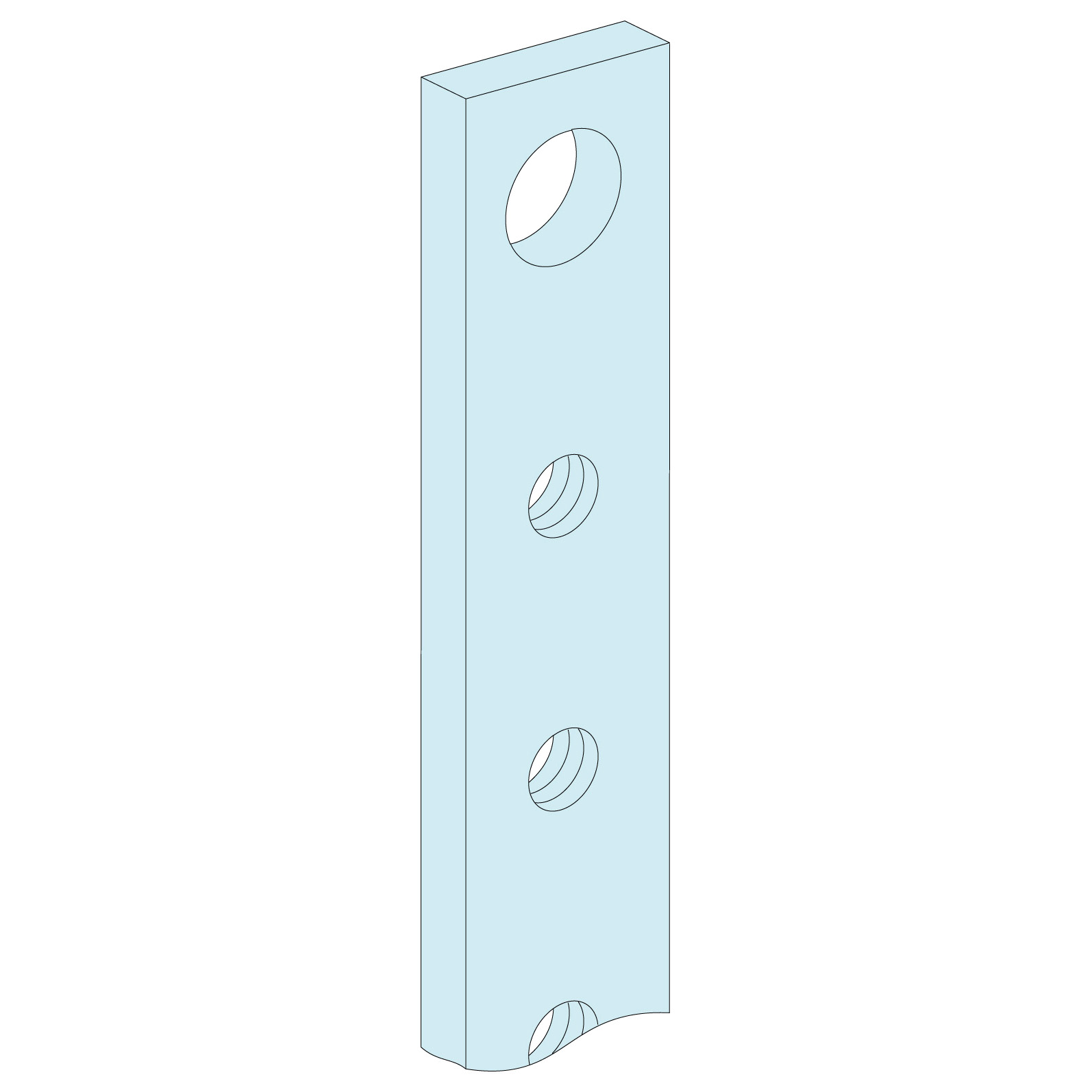 Linergy BS: sabirnice Cu 15x5mm, 4 kom. L=1000mm, 160A