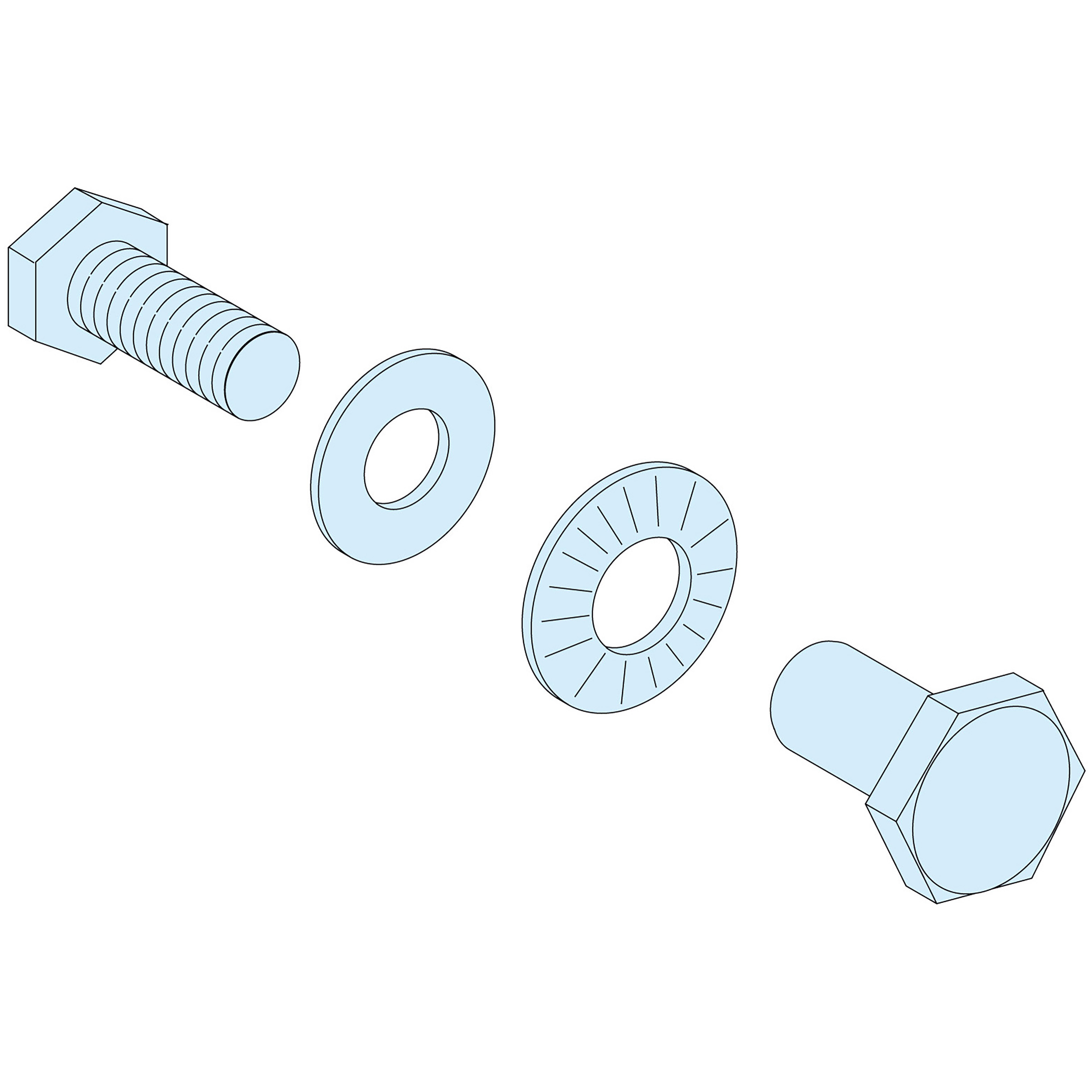 Linergy BS: set od 20 srafova za spajanje 10mm ravnih sabirnica