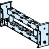 Linergy BS/LGYE, PrismaSeT: nosac horizontalnih sabirnice, fiksni, 115mm izmedju sabirnica, D=600mm