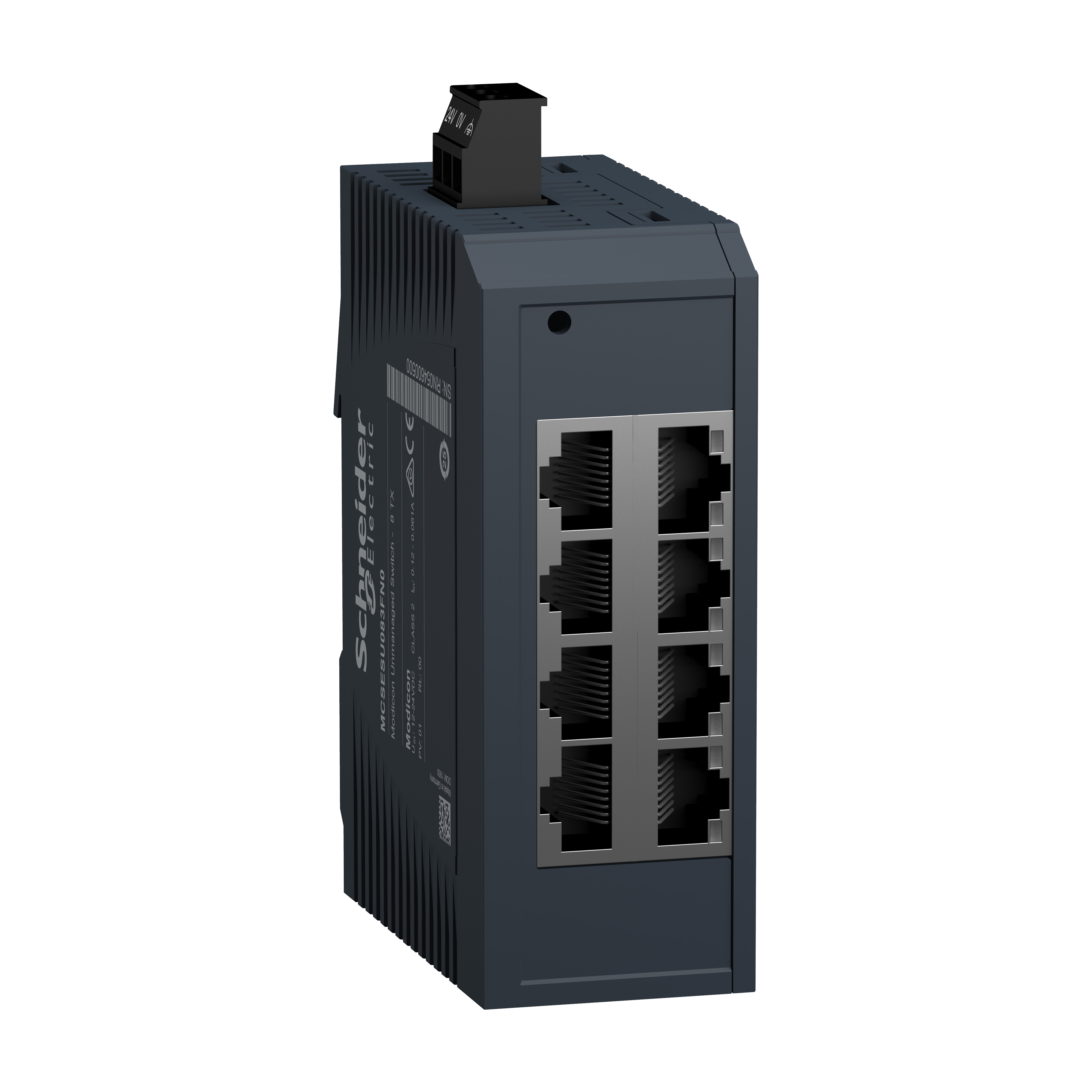 Modicon: Ethernet TCP/IP switch, neupravljivi, 10/100 BASE-TX, 8 RJ45 portova, 24VDC