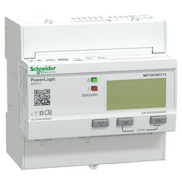 iEM3712: digitalno brojilo (kWh), modularno, indirektno, strujni trafo x/1A,5A, Cl 0.5S/Cl 1, impulsni izlaz