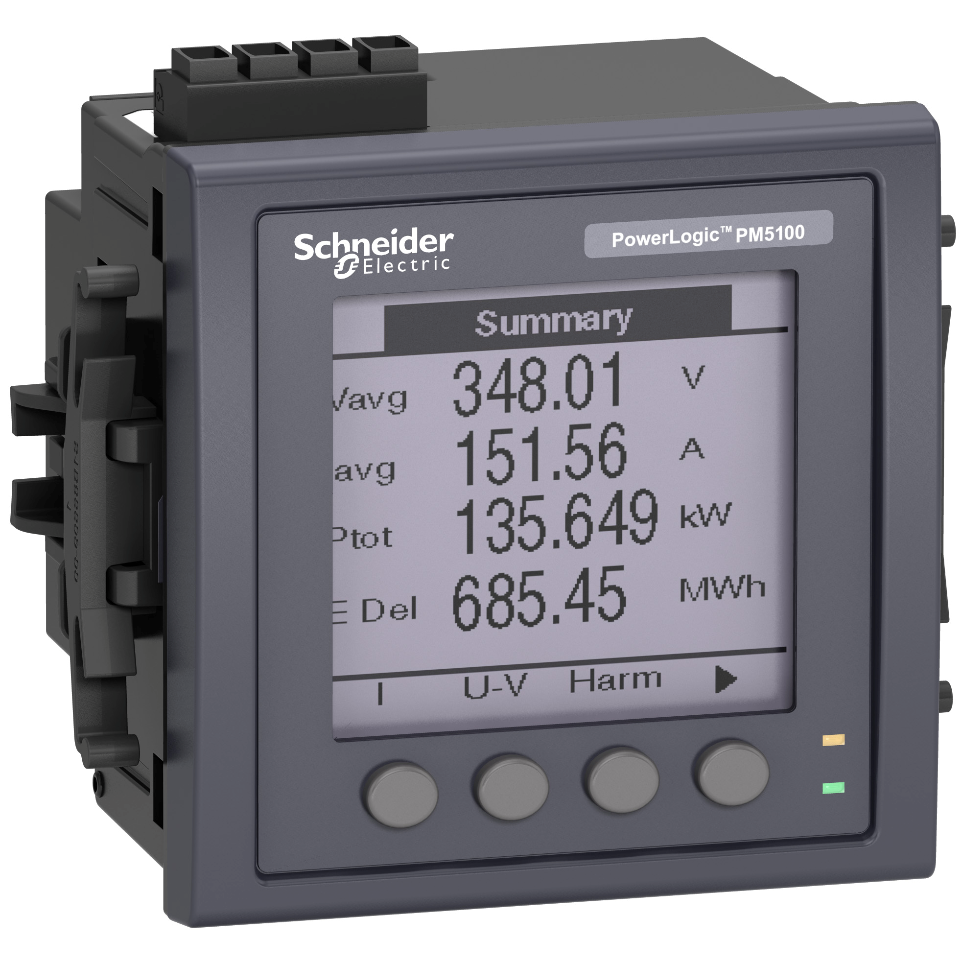 Pover Logic PM5110: digitalni multimetar sa komunikacionim portom MODBUS RS485, klasa 0.5, 1DO, analiza do 15-og harmonika, 96x96mm