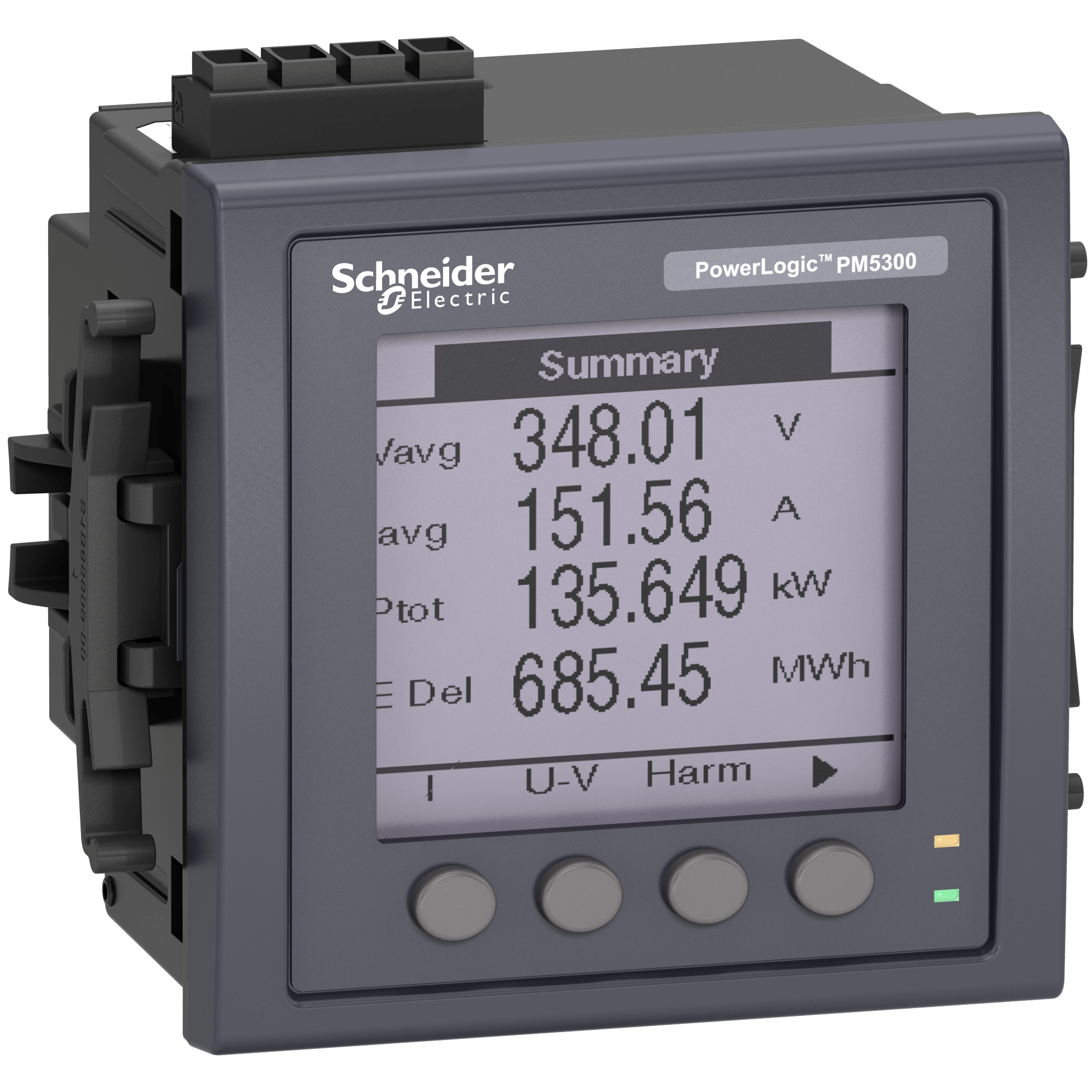 Pover Logic PM5310: digitalni multimetar sa komunikacionim portom MODBUS RS485, 2DI/2DO, analiza do 31. harmonika, 96x96mm