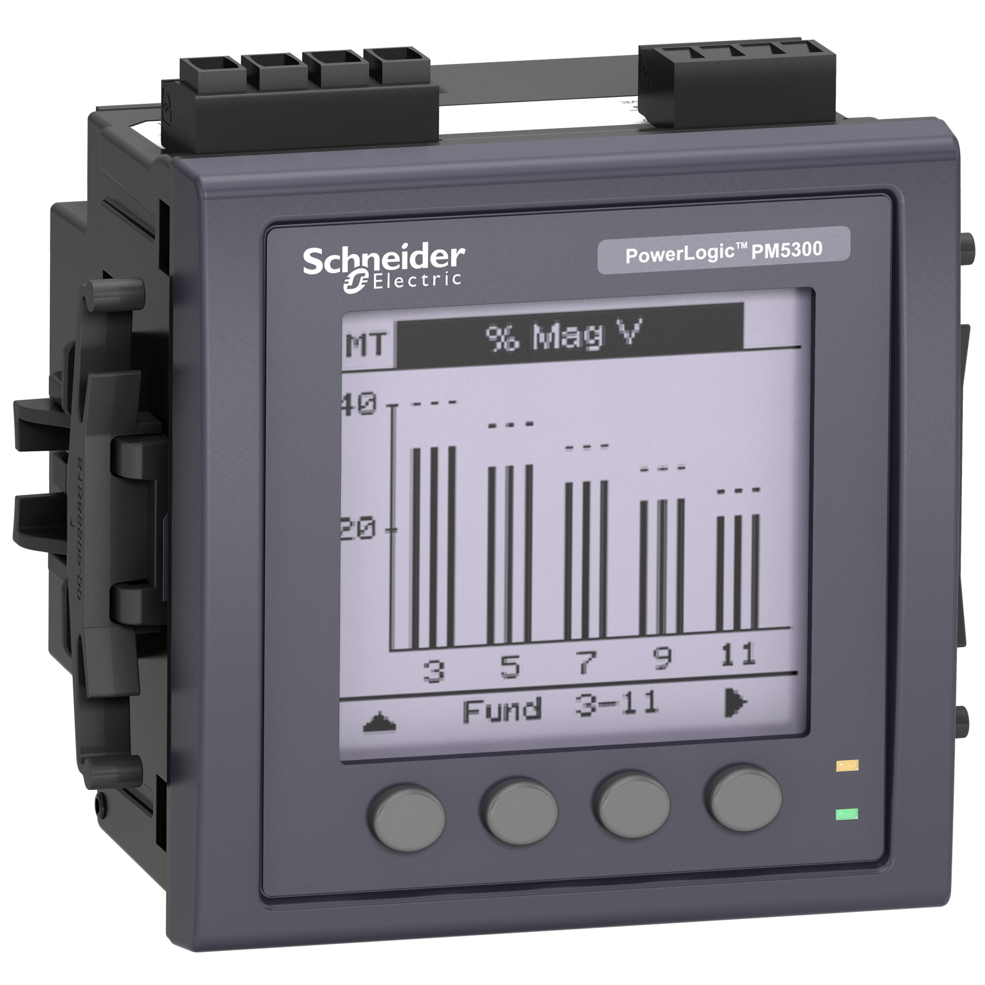 Pover Logic PM5330: digitalni multimetar sa komunikacionim portom MODBUS RS485, 2DI/2DO, 2 relejna izlaza, analiza do 31. harmonika, 96x96mm