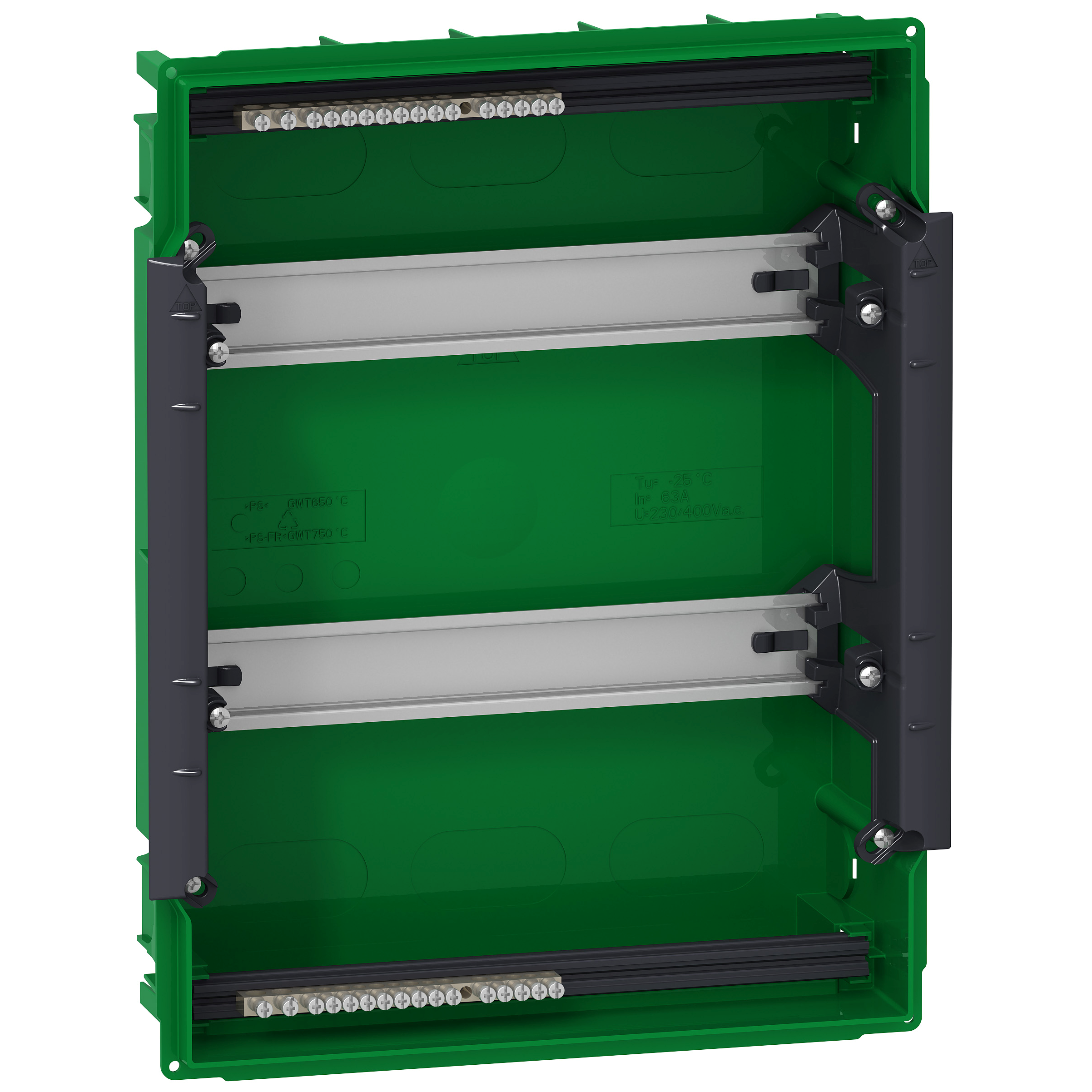 Mini Pragma: dozna za ugradni ormaric 2x12 polova, sa blok klemama