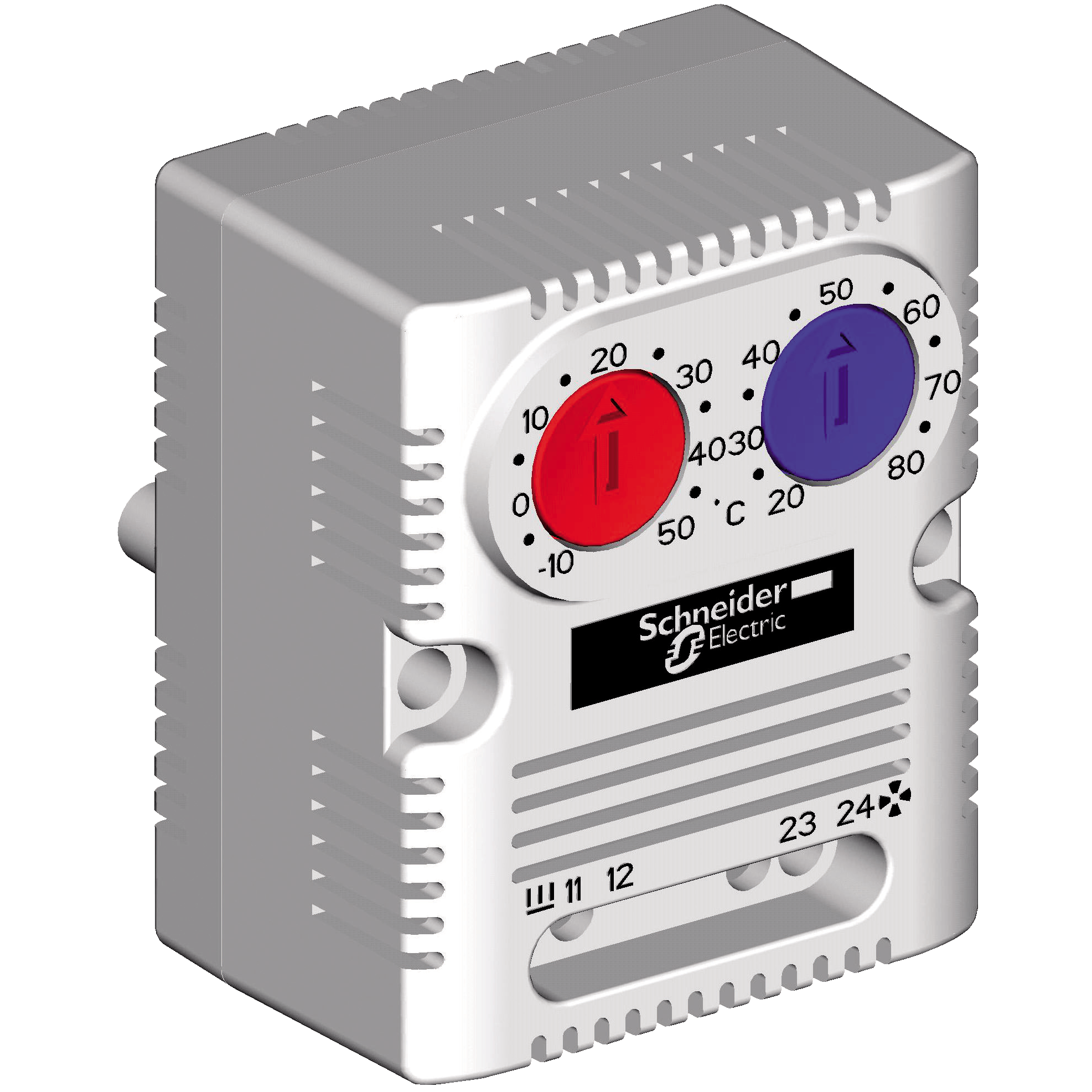 Termostat, dvostruki, 0-60°C, 10A, 250V, 1NO+1NC, za grejac i ventilator