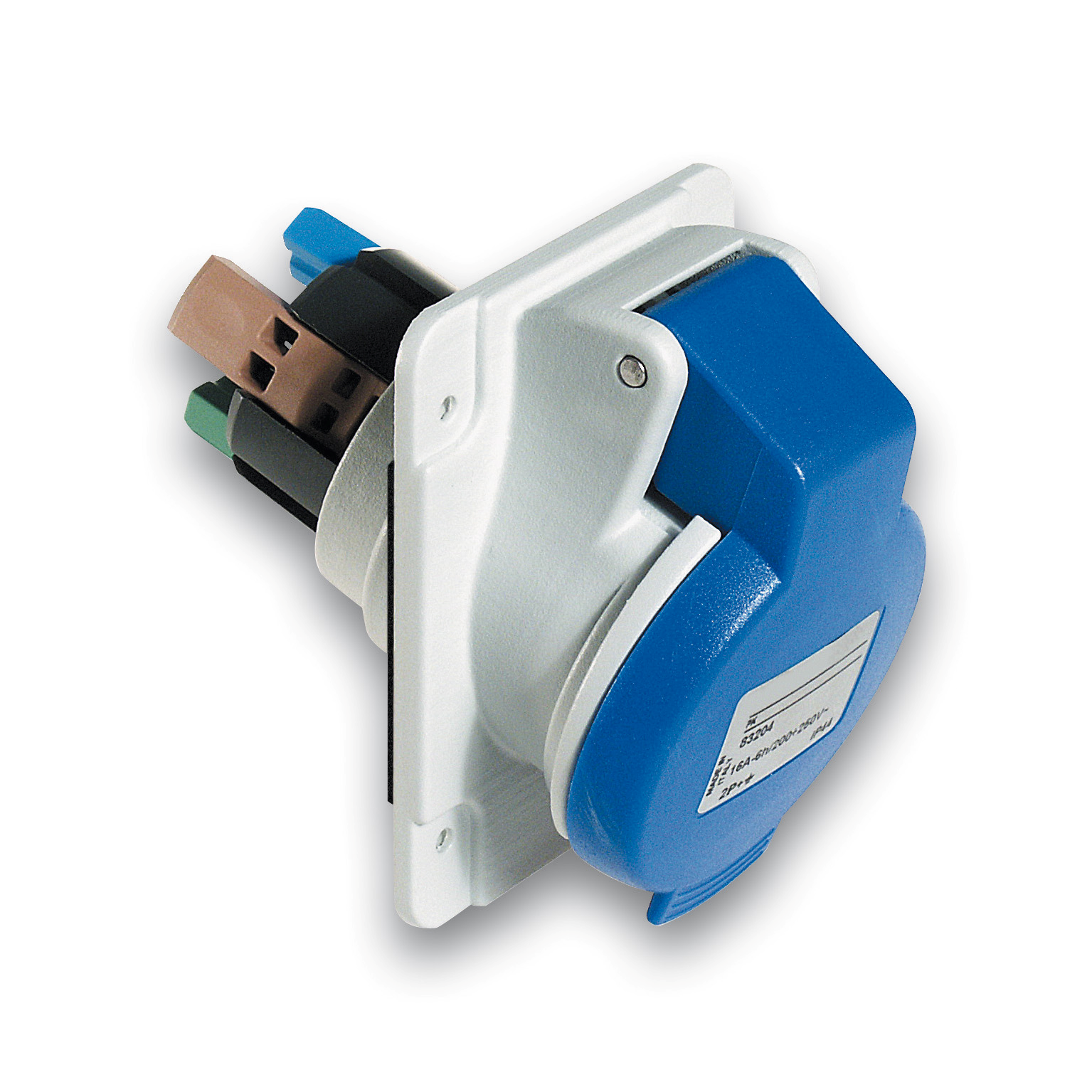 UTIČ UGR. POD UGLOM 16A 2P+E 220V IP44