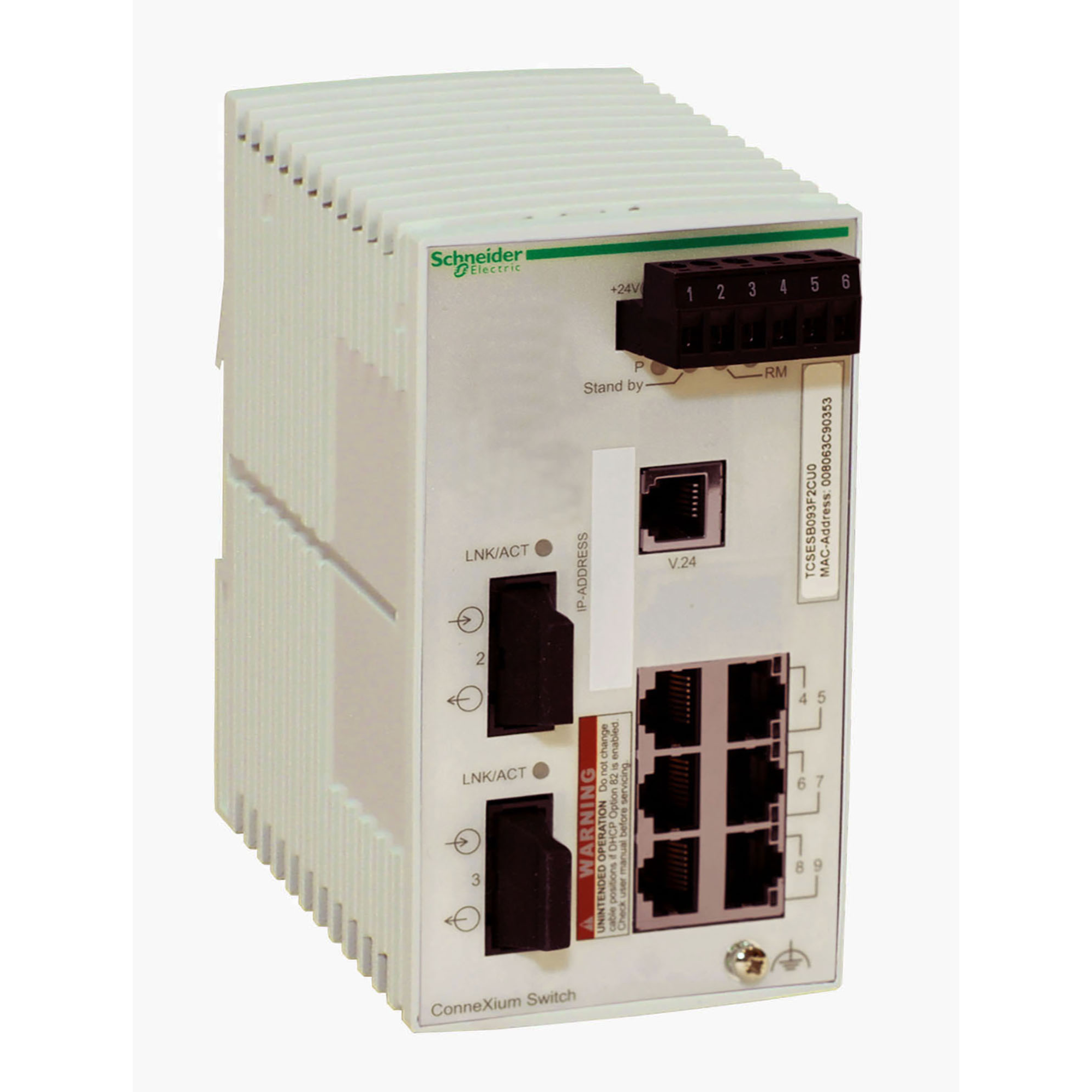 ConneXium Basic upravljivi switch, 6 bakarnih portova + 2 multimodna optička porta