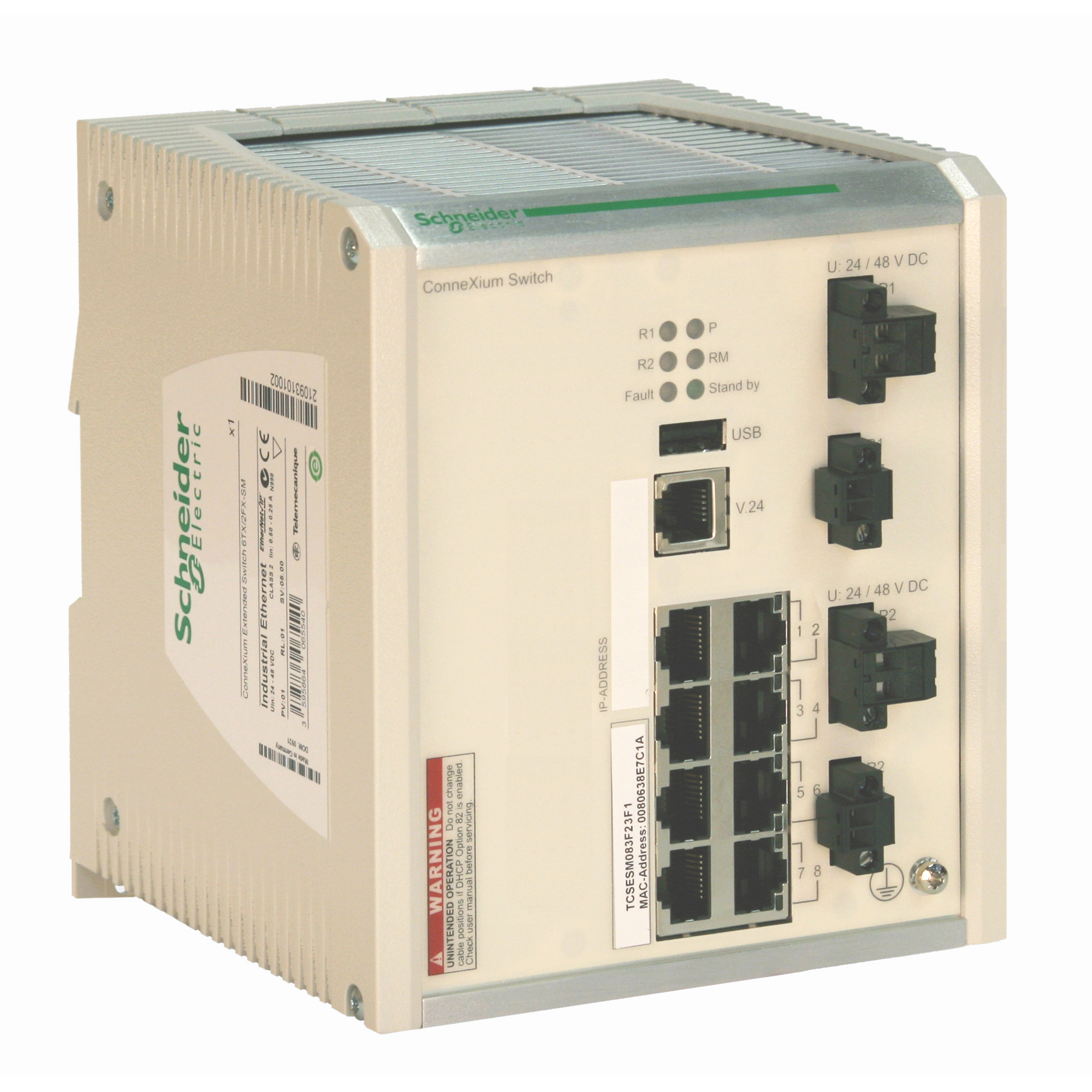 ConneXium: upravljivi switch, Ethernet TCP/IP, 8 portova 