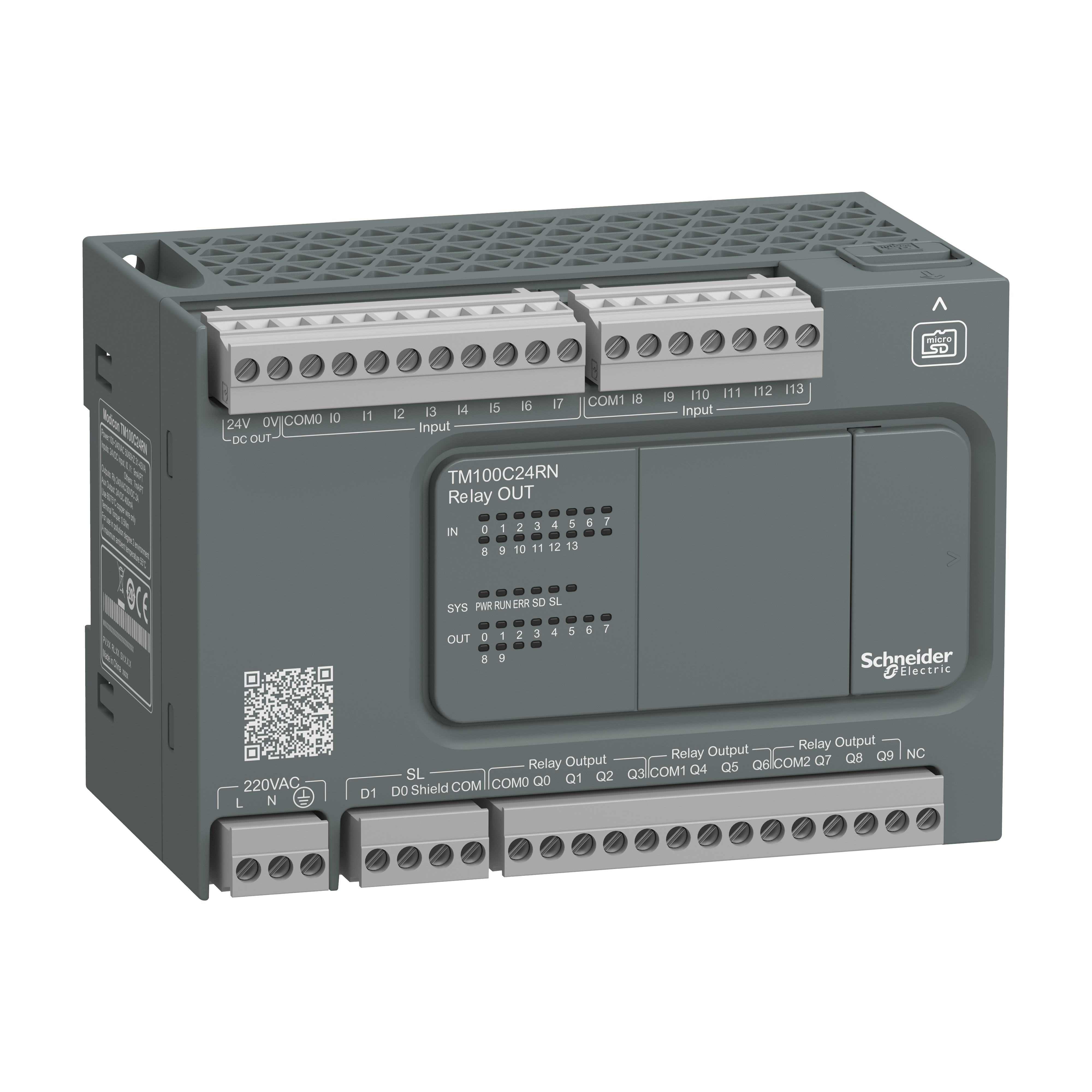 CONTR. M100-N 24I/O 220VAC,RELAY OUTPUTS