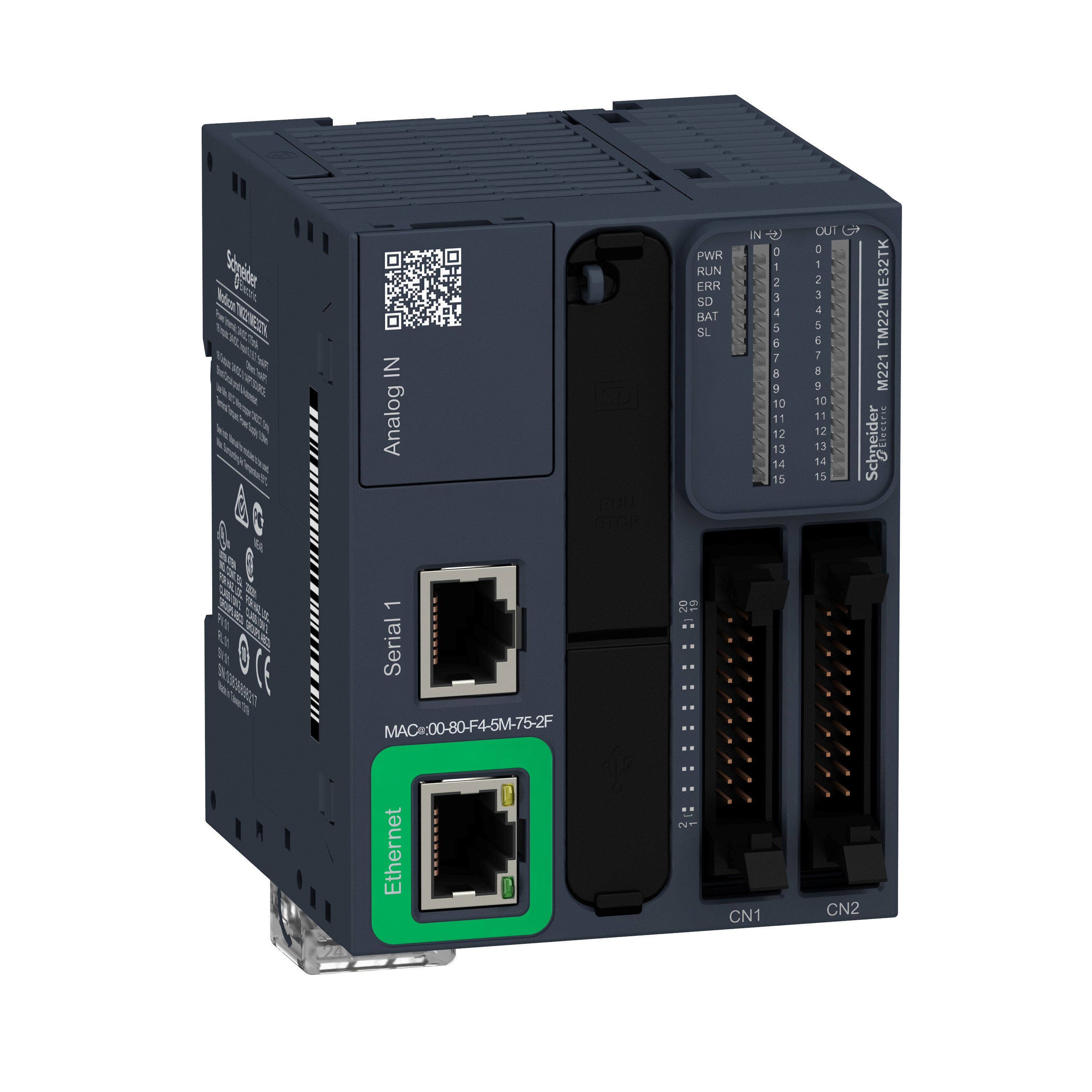 CONTROLLER M221-32IO TR.PNP ETH MODULAR CONTROLLER M221-32IO TR.PNP ETH MODULAR