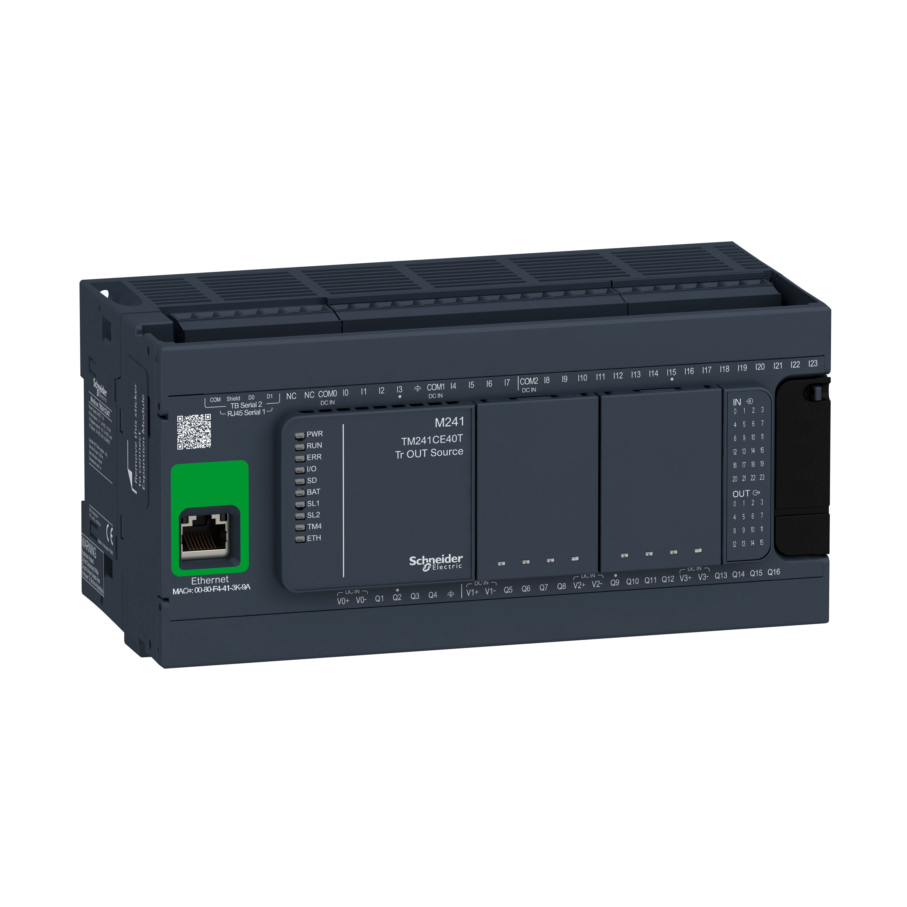 Kompaktni logički kontroler (PLC) M241, 40 I/O, PNP, ethernet 