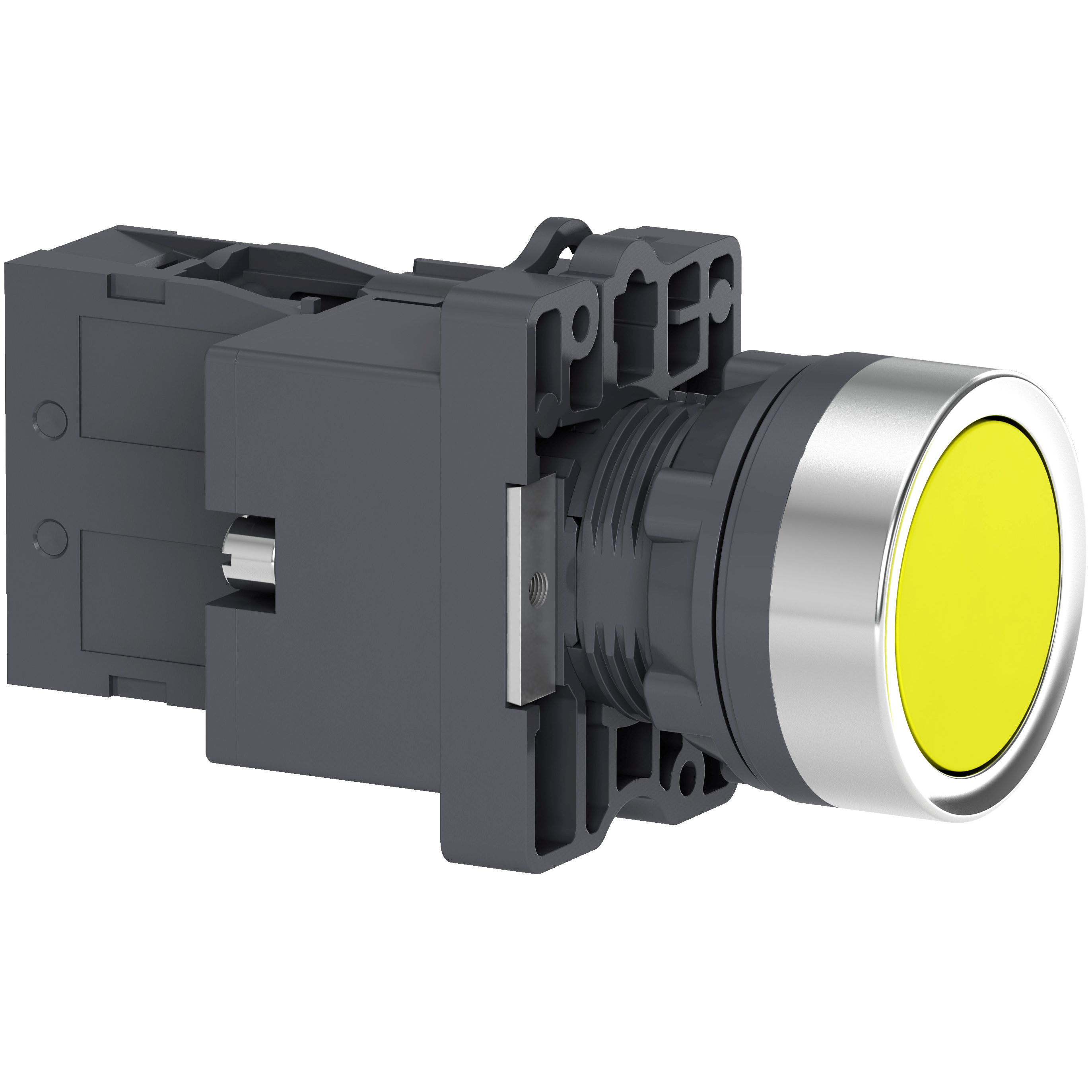 Easy Harmony XA2: Taster svetleci fi 22, plasticni, LED 24V, sa povratkom, 1NO, okrugli, zuti, IP65