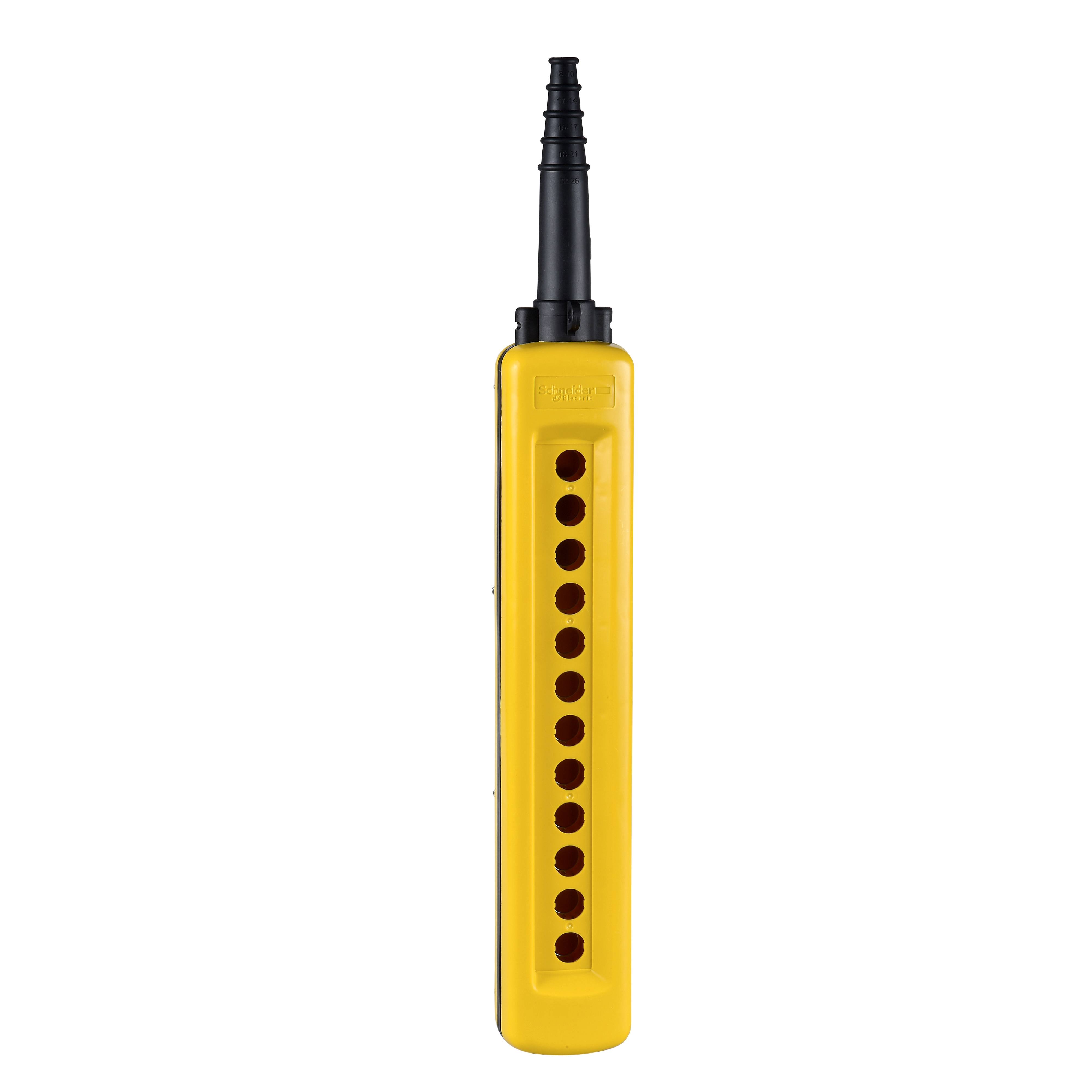 Harmony XACA: Viseće kućište, za indirektnu komandu, polypropylen, žuto, dvanaest otvora, zaštitni uvodnik Ø8...26mm, IP65