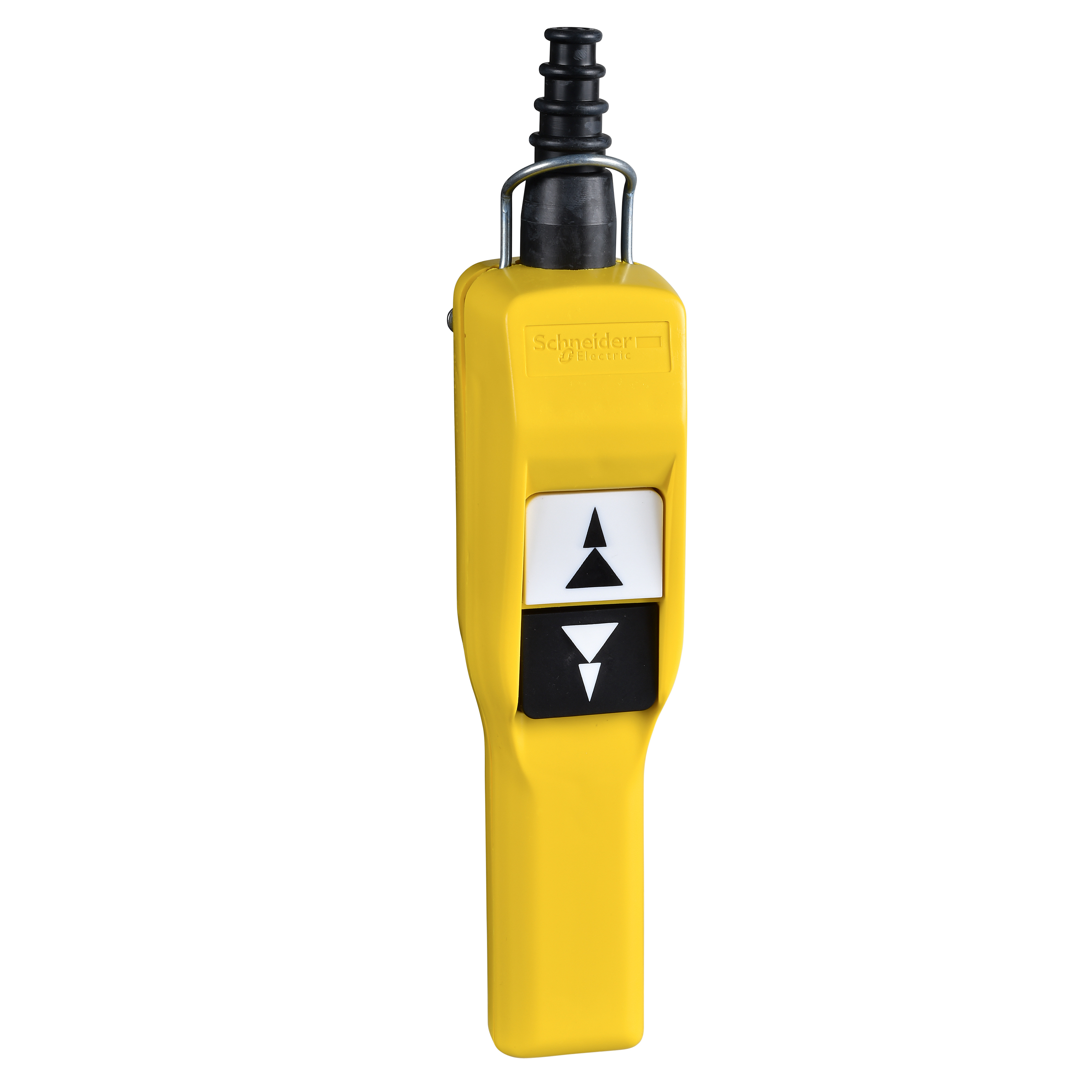 Harmony XACA: Viseca kombinacija za dvobrzinske motore, indirektna komanda, zuta, drska, dva tastera, 2x(2NO), mehanicka blokada, zastitni uvodnik Ø7...15mm, IP65