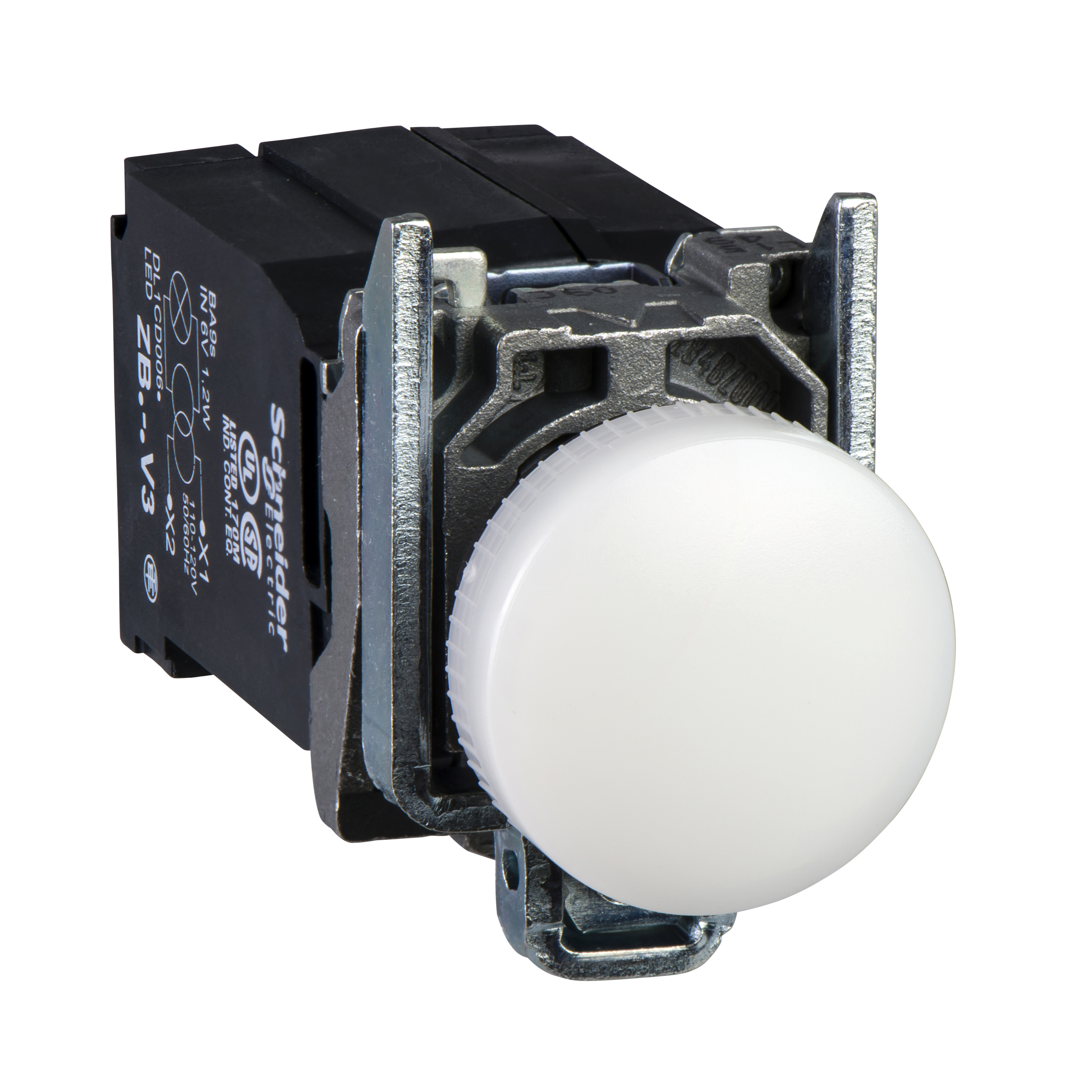 Signalna svetiljka fi 22, sa integrisanom LED, 400V, bela