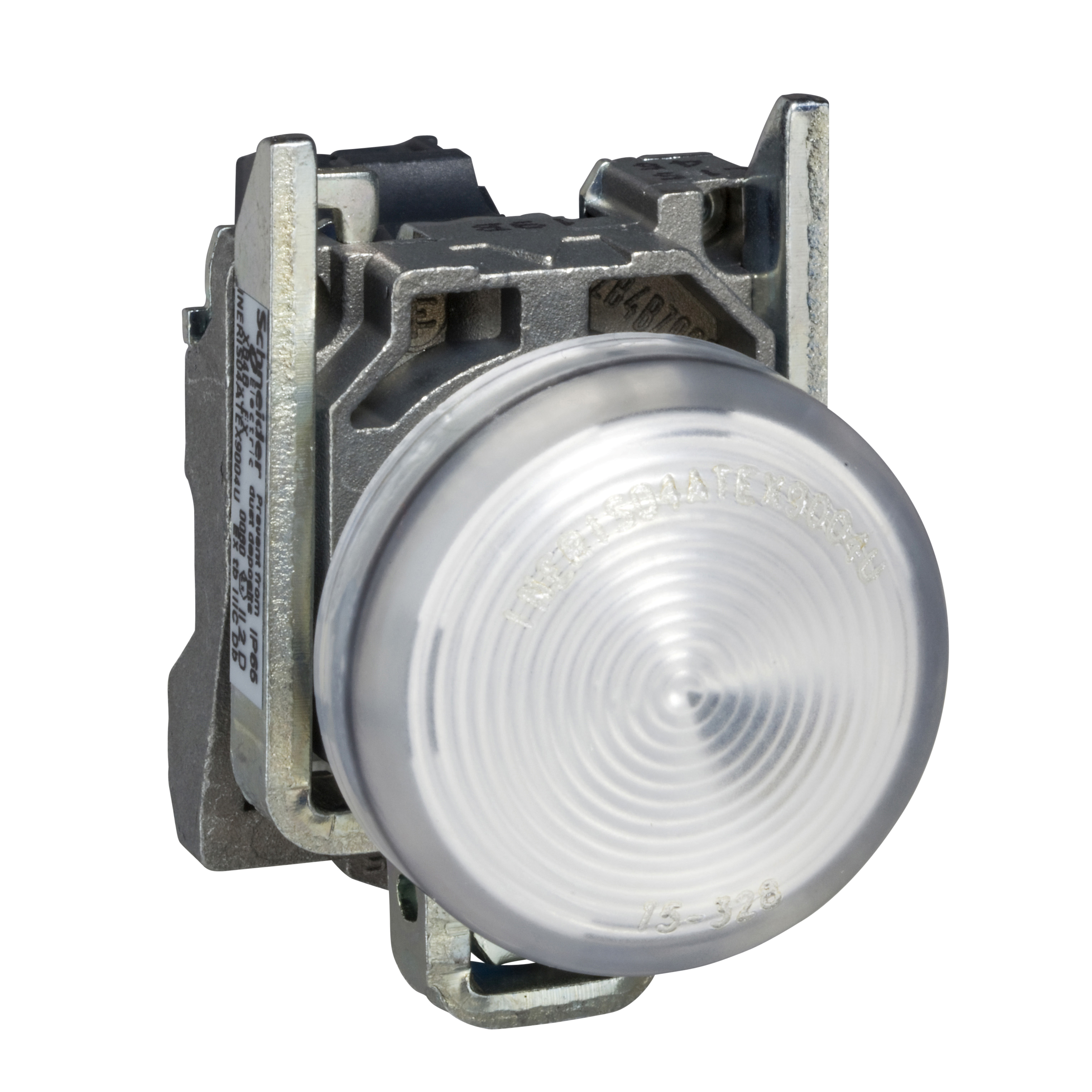 Harmony 4: Signalna svetiljka fi 22, metalna, LED 24V AC/DC, kružna, bela, IP 66