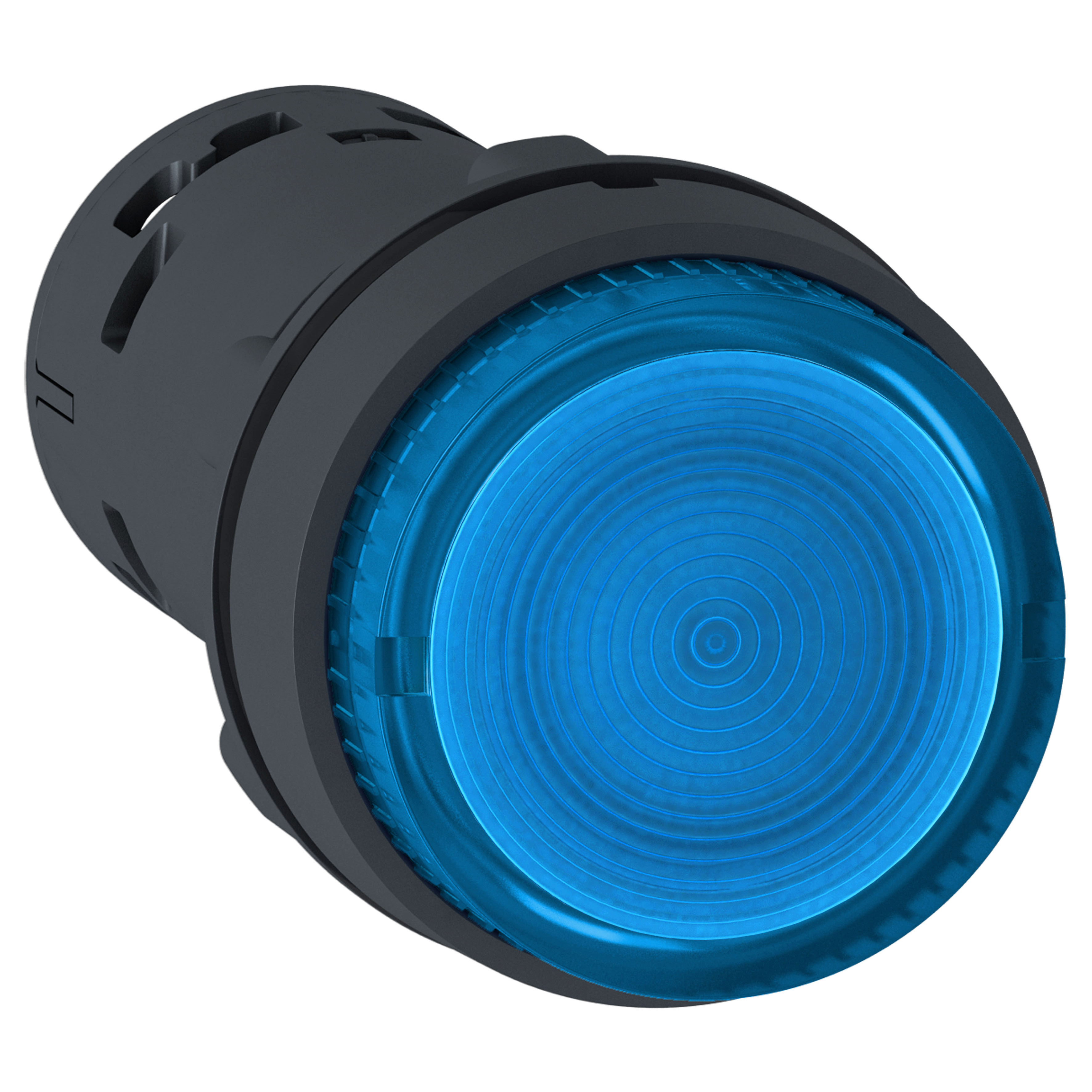 Harmony 7: Taster svetleci fi 22, plasticni, LED 24V AC/DC, sa povratkom, okrugli, ispupčen, plavi, 1NO, IP65