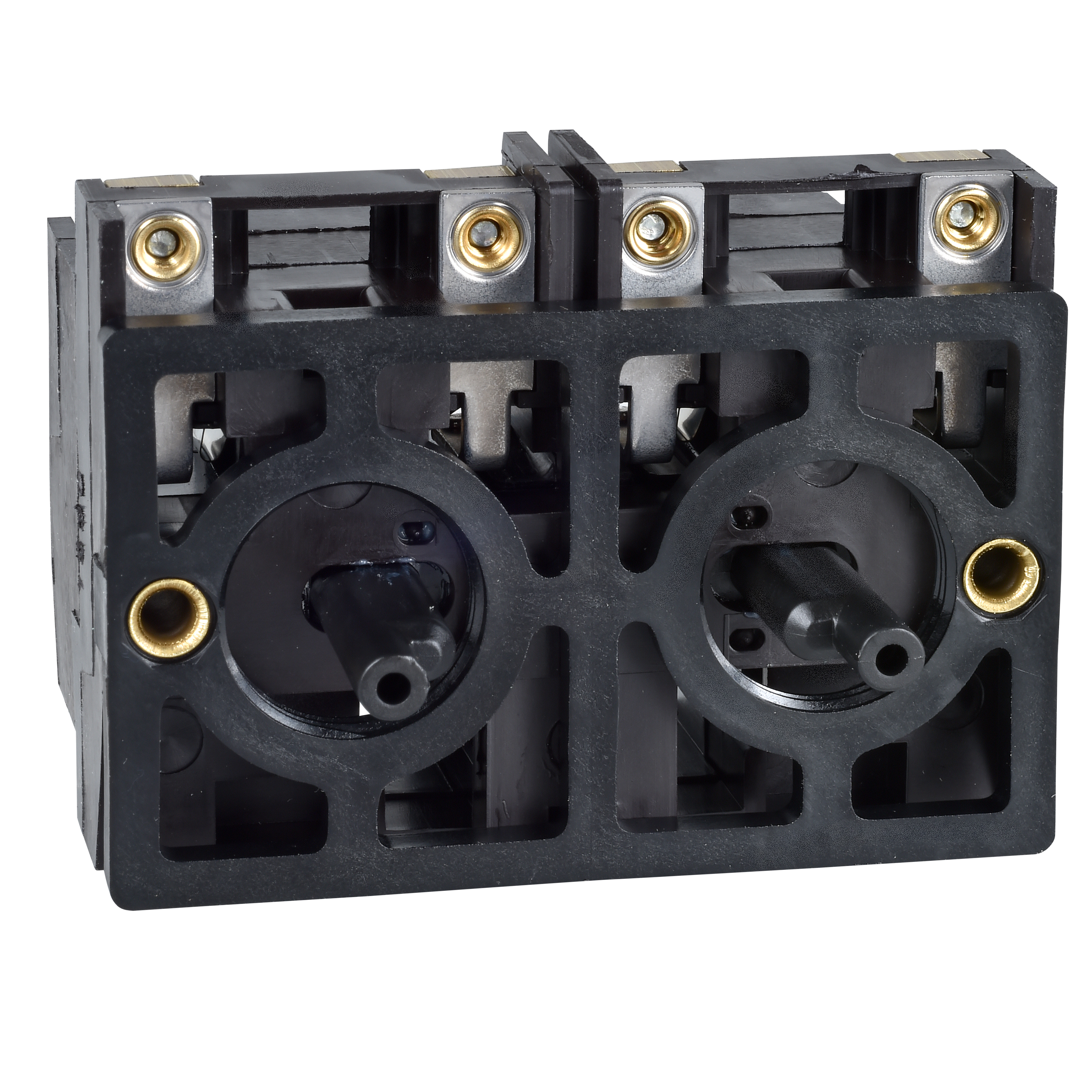 Harmony XACB: kontakt blok za dva tastera, 2P, 2x(2NO) mehanička blokada, za jednobrzinske motore, direktna komanda, 2,2kW/400V, osno rastojanje 40mm, prednja montaža
