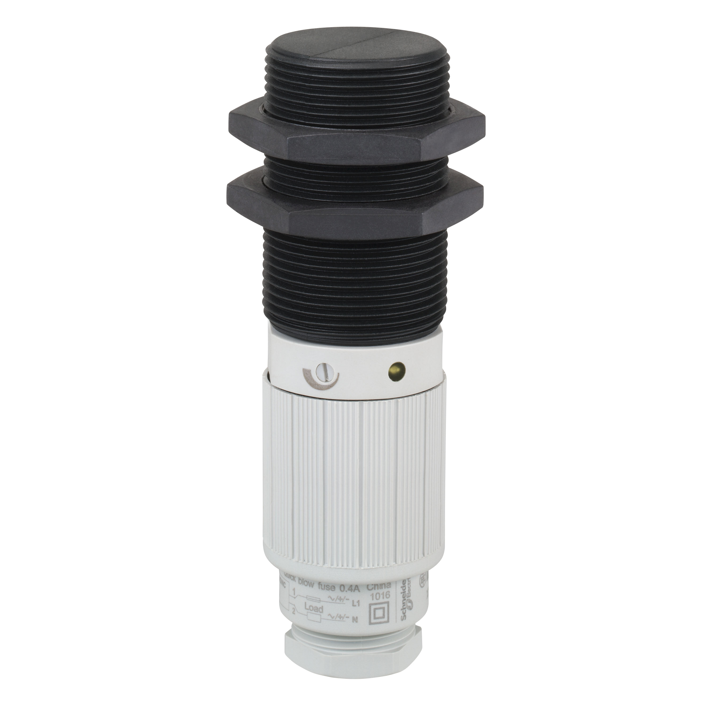 OsiSense XT: kapacitivni senzor, cilindricni M30, Sn 15 mm, 24..240 V AC, 1NO+1NC, IP67
