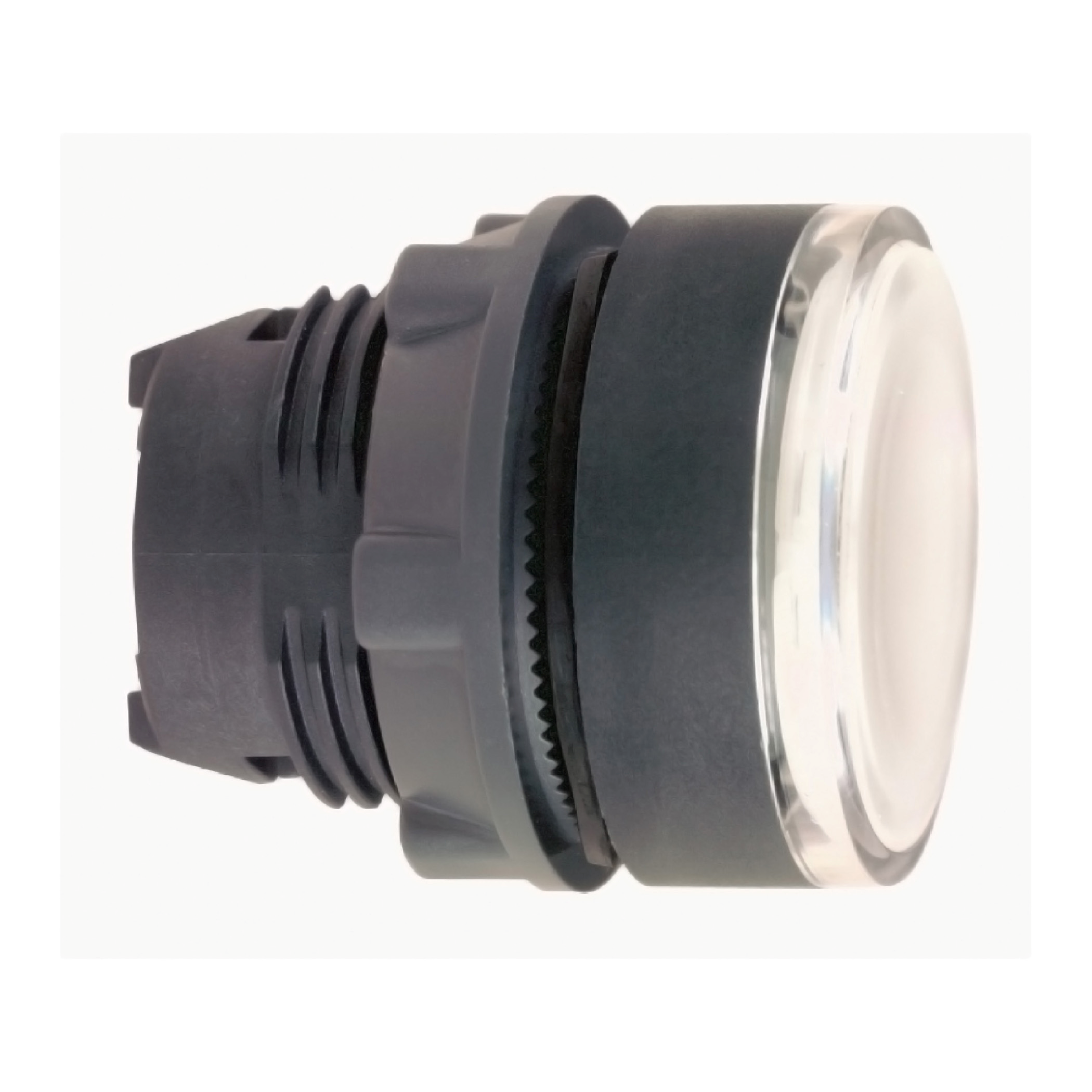 Harmony 5: glava svetleceg tastera fi 22, plasticna, za integrisanu LED, kruzna, samodrzanje, ravna, bela, IP 66