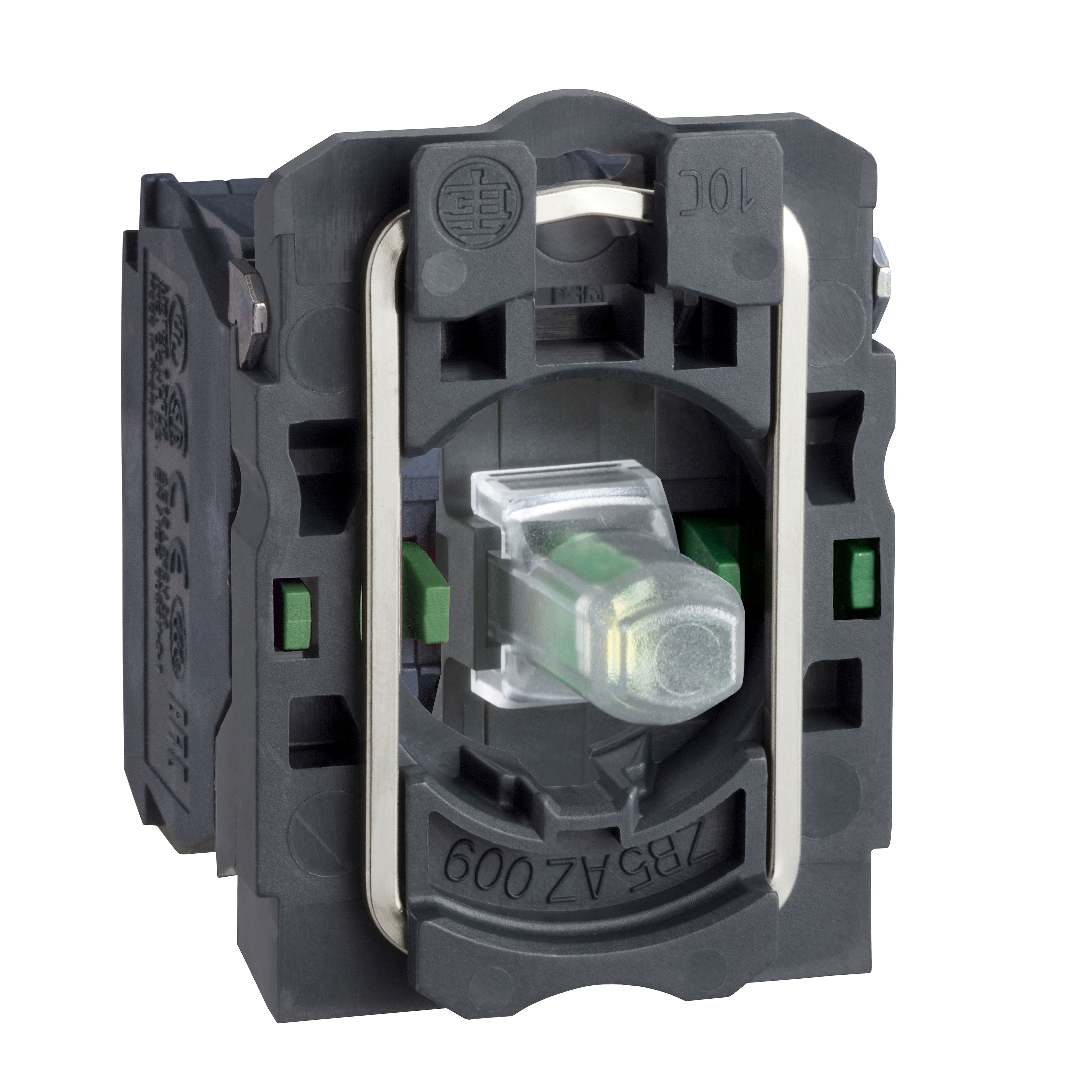 Harmony 5: telo svetlećeg tastera, integrisana LED 24V AC/DC, bela, 2NO