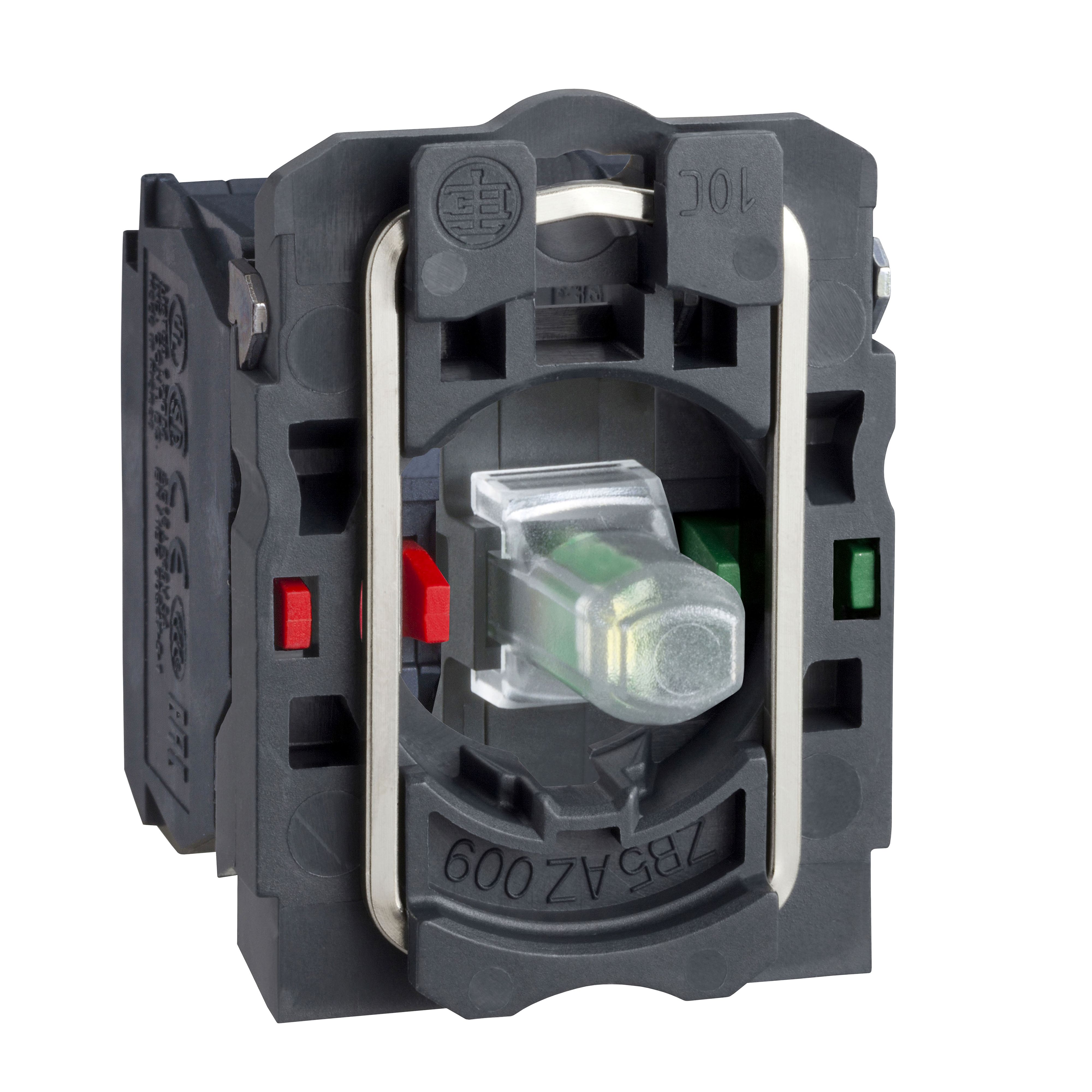 Harmony 5: telo svetlećeg tastera, integrisana LED 24V AC/DC, bela, 1NO+1NC